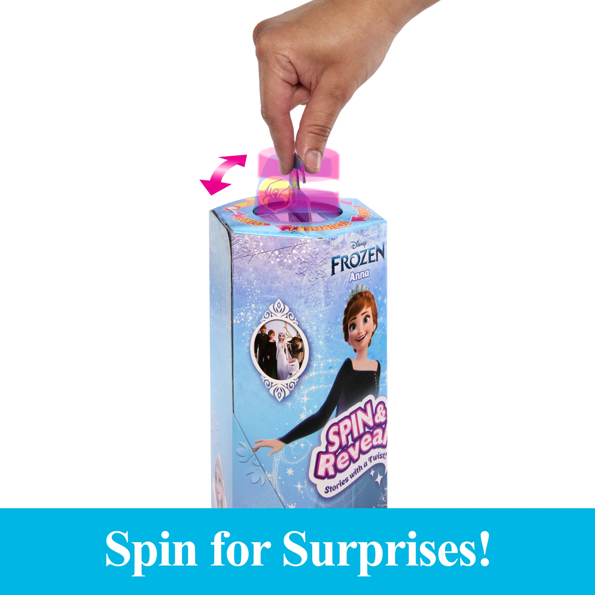 Disney Frozen Spin & Reveal Anna Fashion Doll & Accessories With 11 Surprises - Image 2