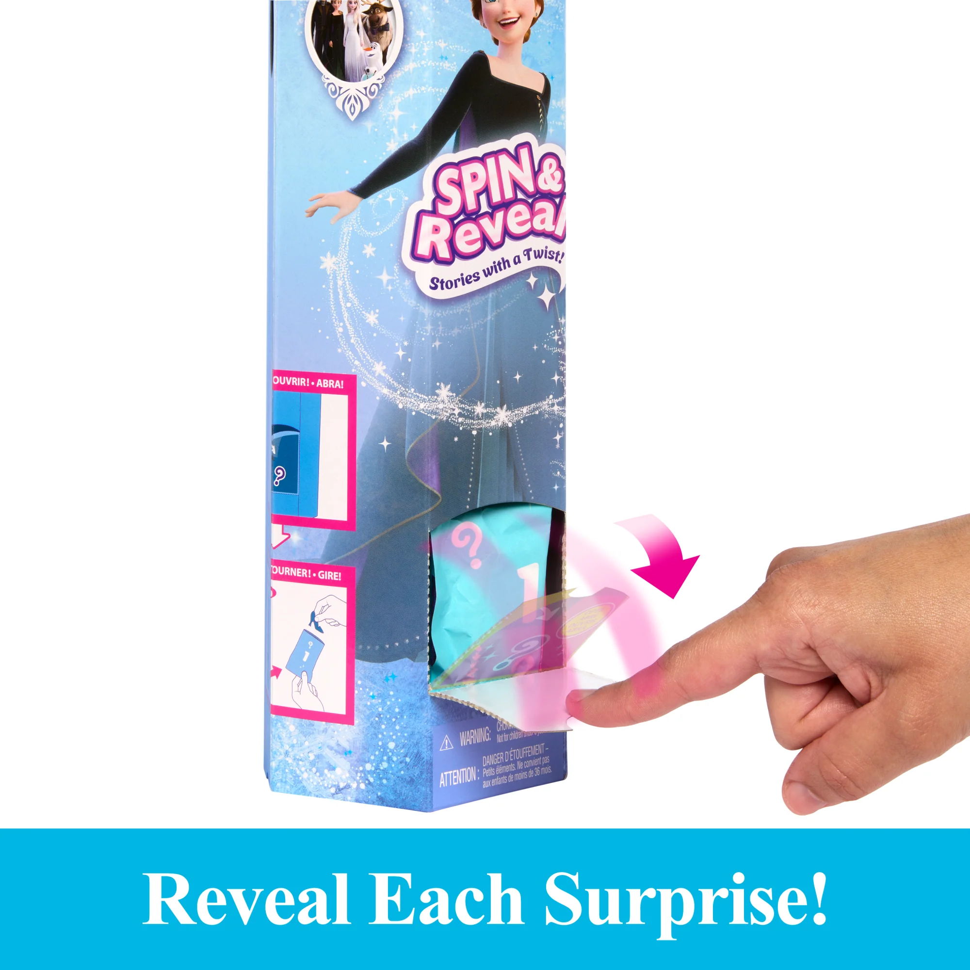 Disney Frozen Spin & Reveal Anna Fashion Doll & Accessories With 11 Surprises - Image 3