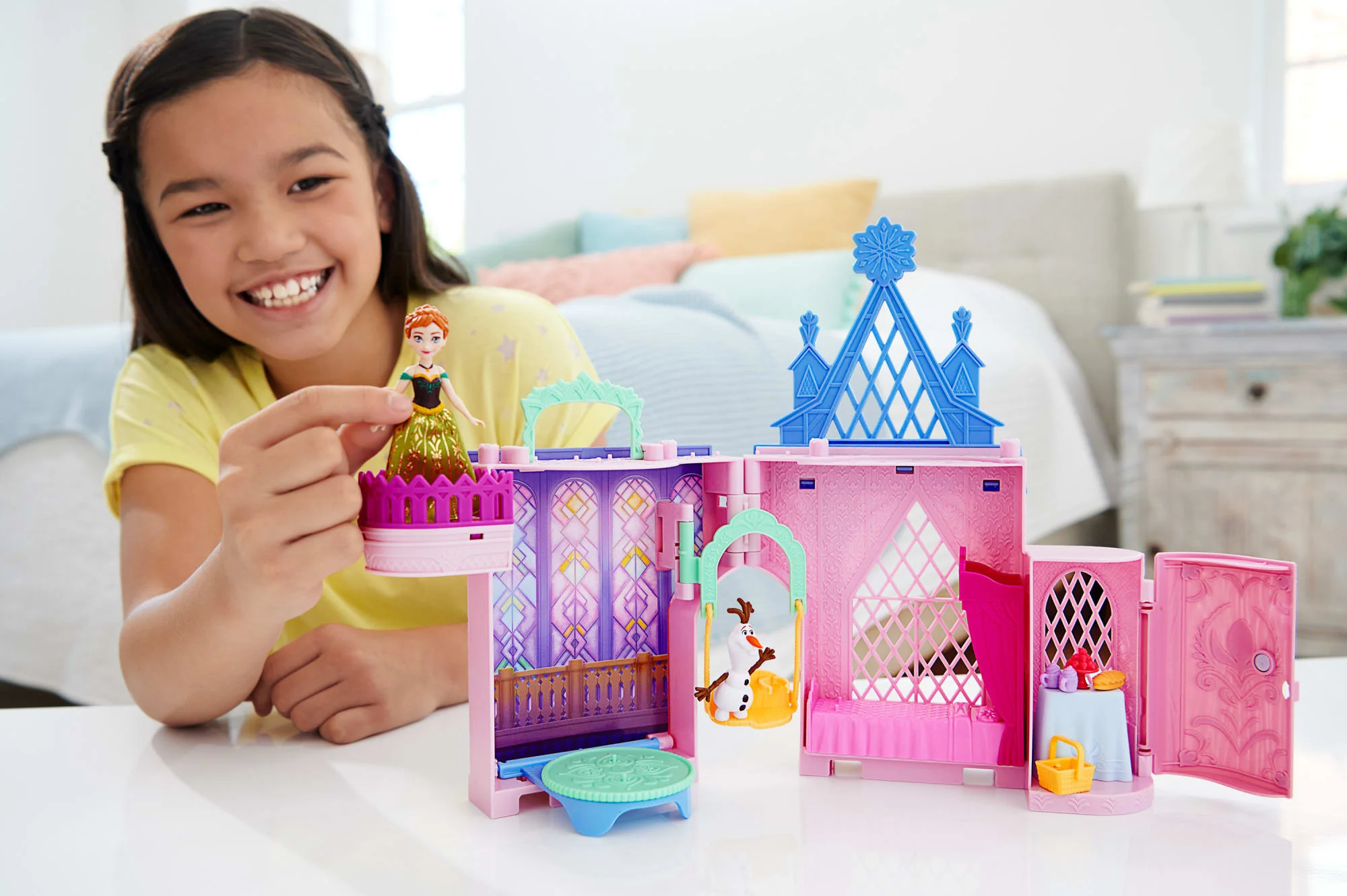 Disney Frozen Storytime Stackers™ Playset, Anna's Arendelle Castle Dollhouse With Small Doll - Image 2