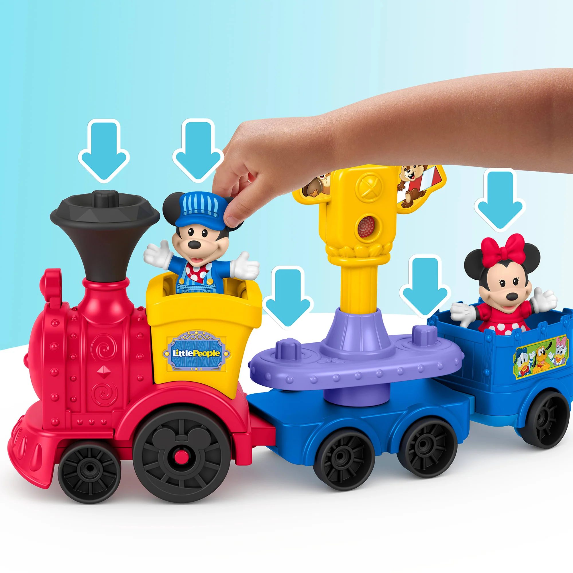 Fisher-Price Little People Disney Jr Mickey En Minnie Muzikale Trein Peuterspeelgoed Met 2 Figuren - Image 4