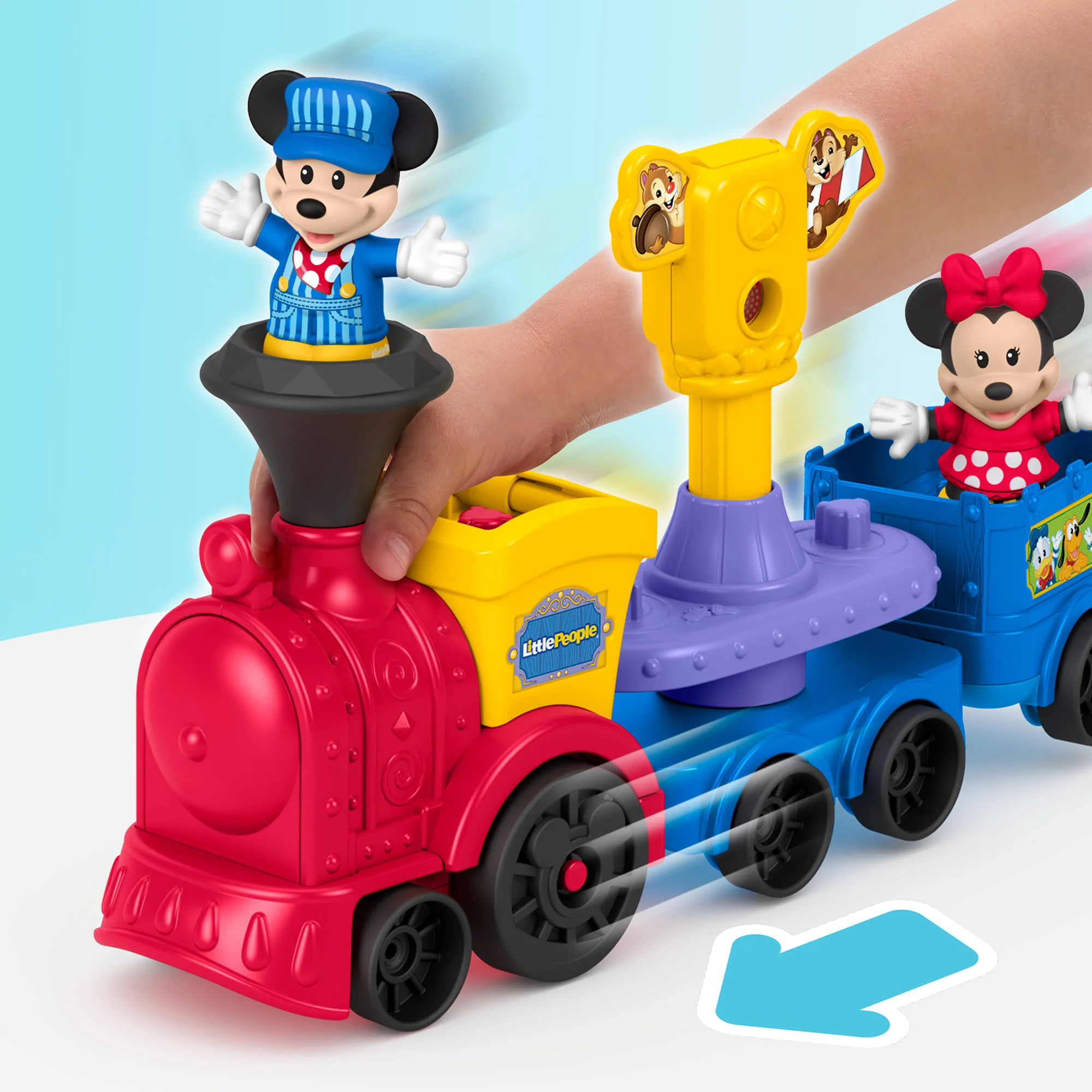 Fisher-Price Little People Disney Jr Mickey En Minnie Muzikale Trein Peuterspeelgoed Met 2 Figuren - Image 5