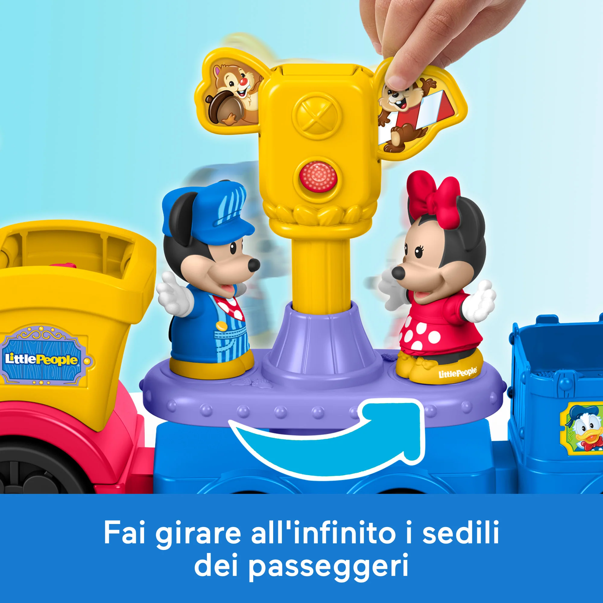 Fisher-Price Little People Disney Jr Topolino E Minnie, Trenino Musicale Con 2 Personaggi - Image 4