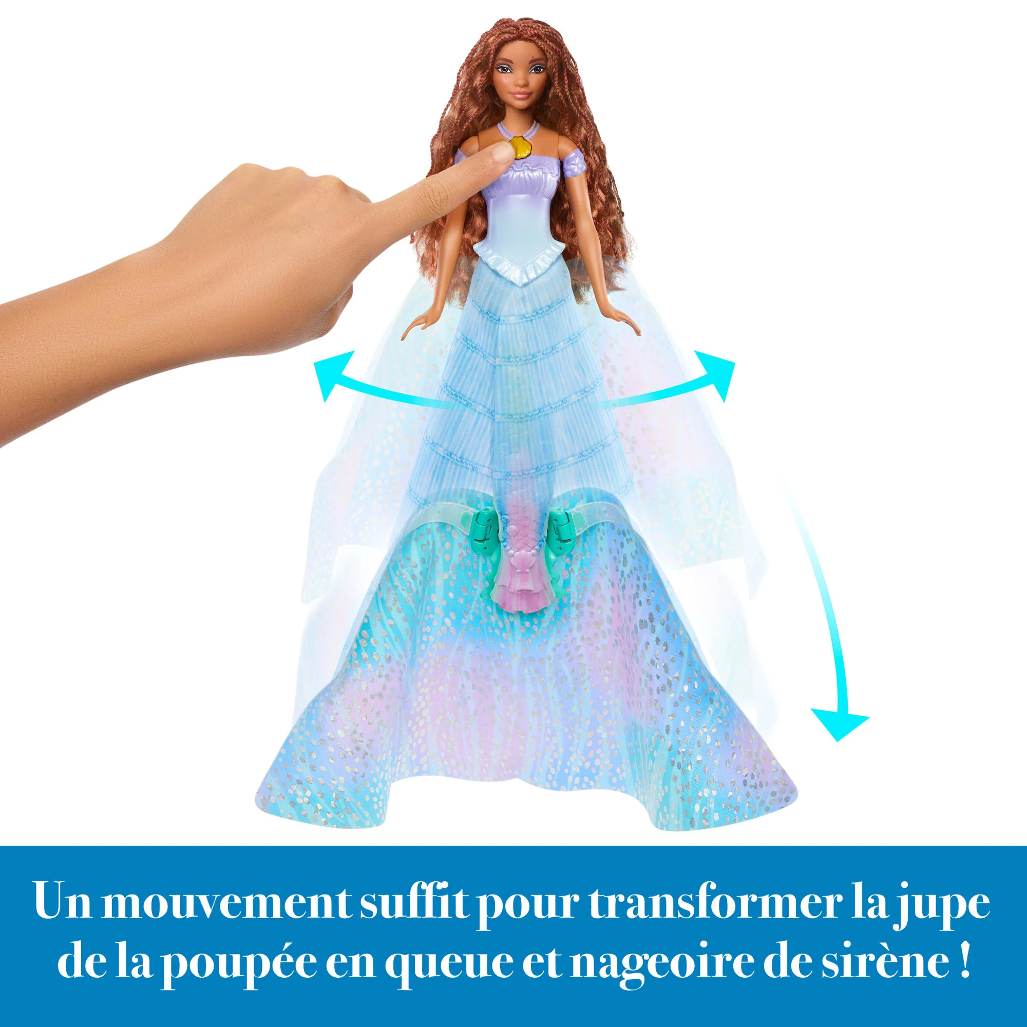 Disney La Petite Sirène - Poupée Ariel Transformable Humaine Et Sirène - Image 5