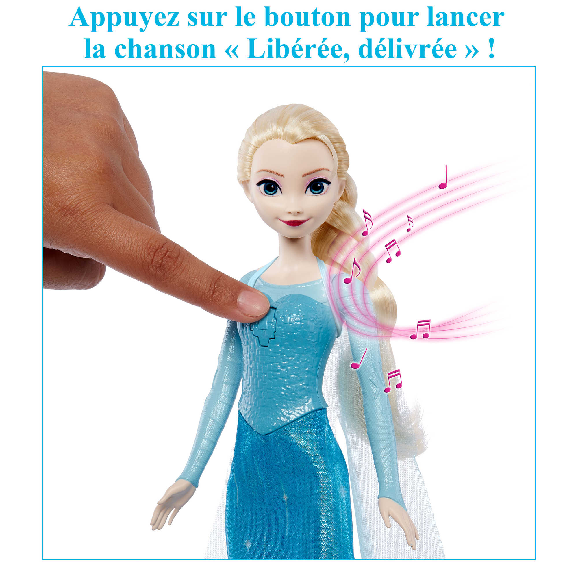 Disney Frozen - La Reine des Neiges - Poupée Elsa Chantante « Libérée, délivrée » - Figurine - 3 ans et + - Image 4