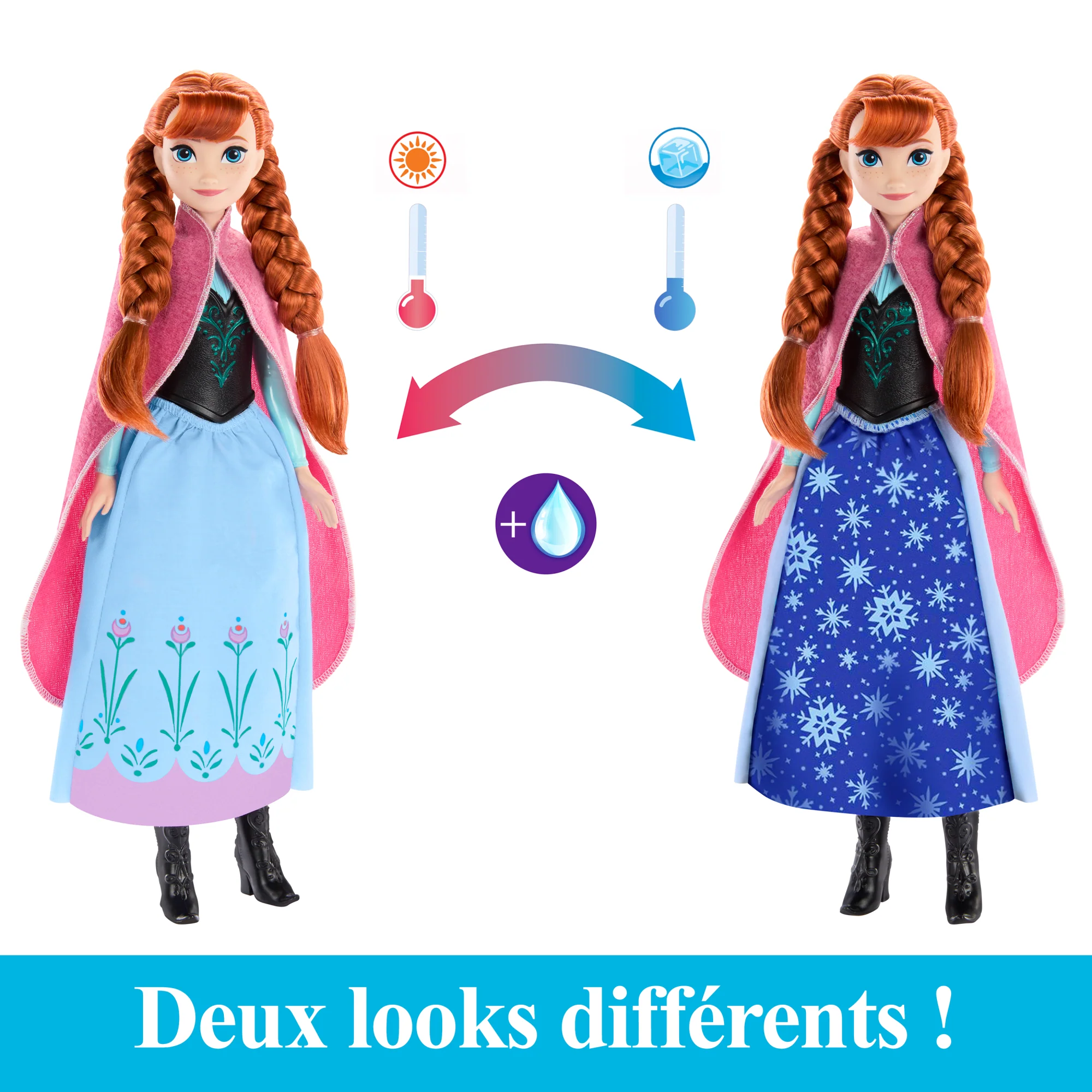 Disney La Reine Des Neiges - Anna Et Sa Robe Magique - Poupée - 3 Ans Et + - Image 4