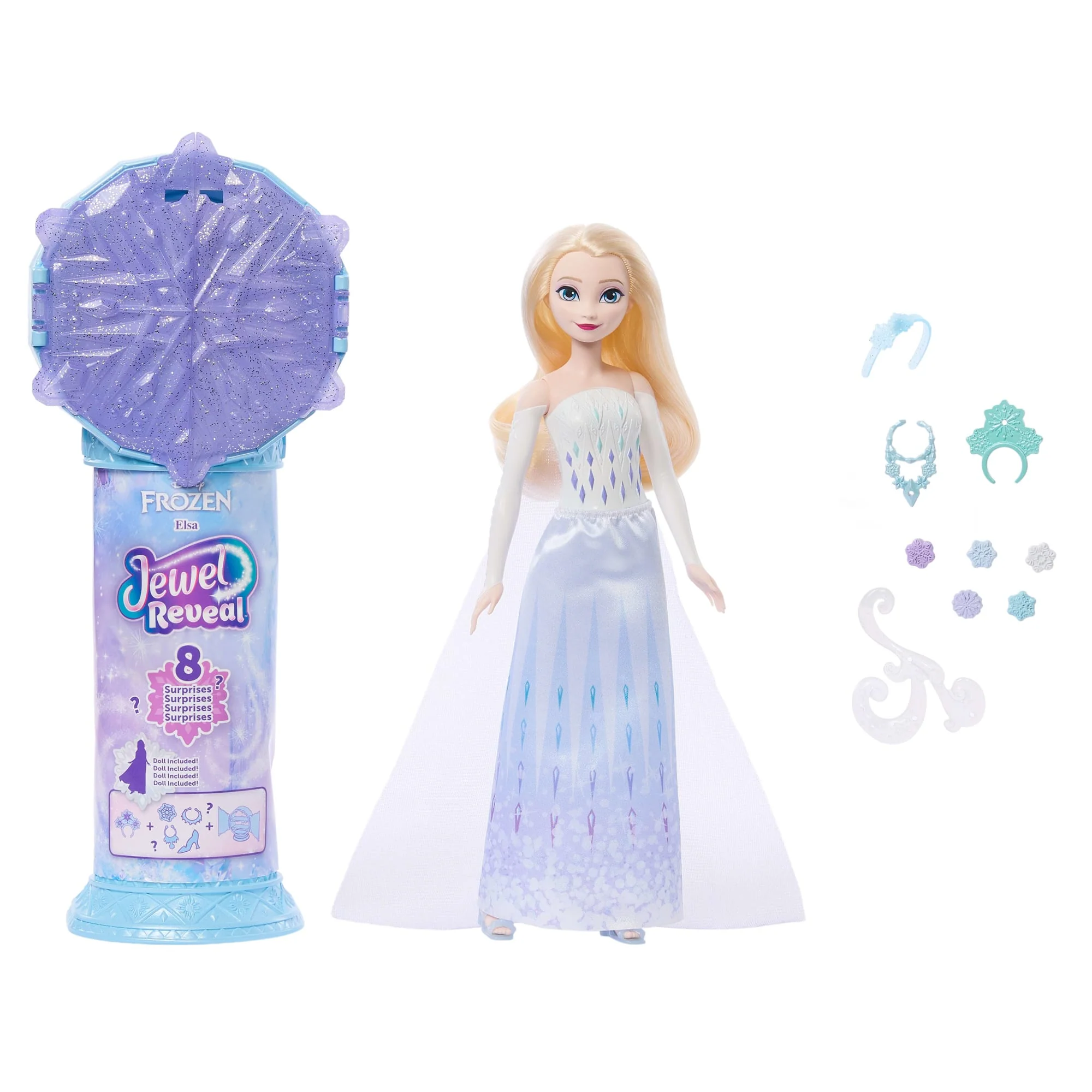 Disney-Poupée La Reine Des Neiges Jewel Reveal Anna Avec 8 Surprises - Image 2