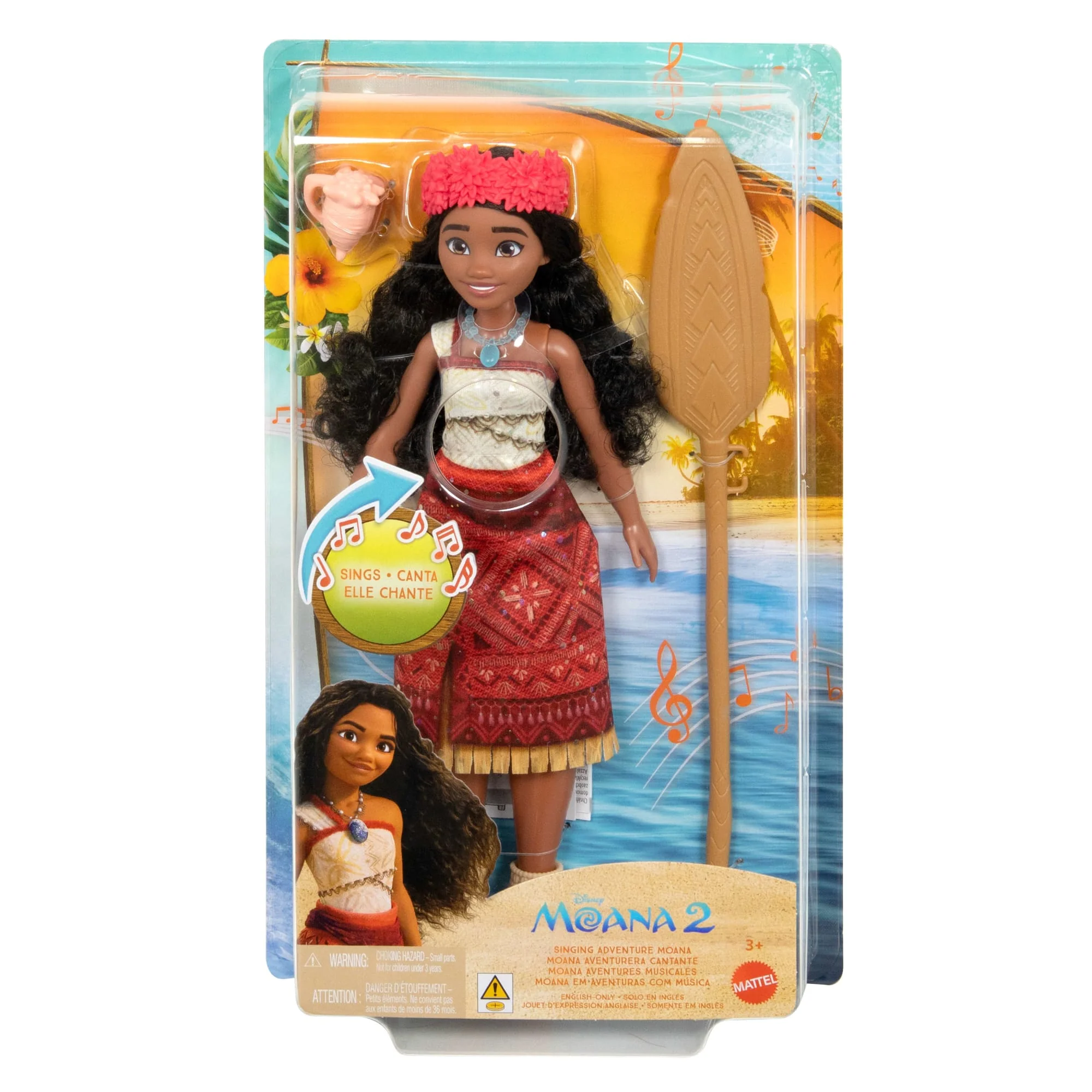 Disney Moana 2 Singing Adventure Moana Doll & Accessories, Sings “We’re Back” in English - Image 6