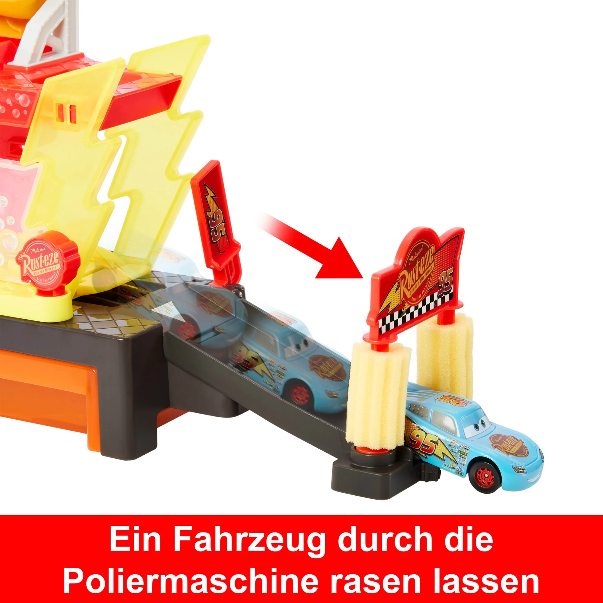 Disney Pixar Cars Autowaschanlagen-Spielset Für Rennwagen Und Lightning Mcqueen Mit Farbwechseleffekt - Image 3