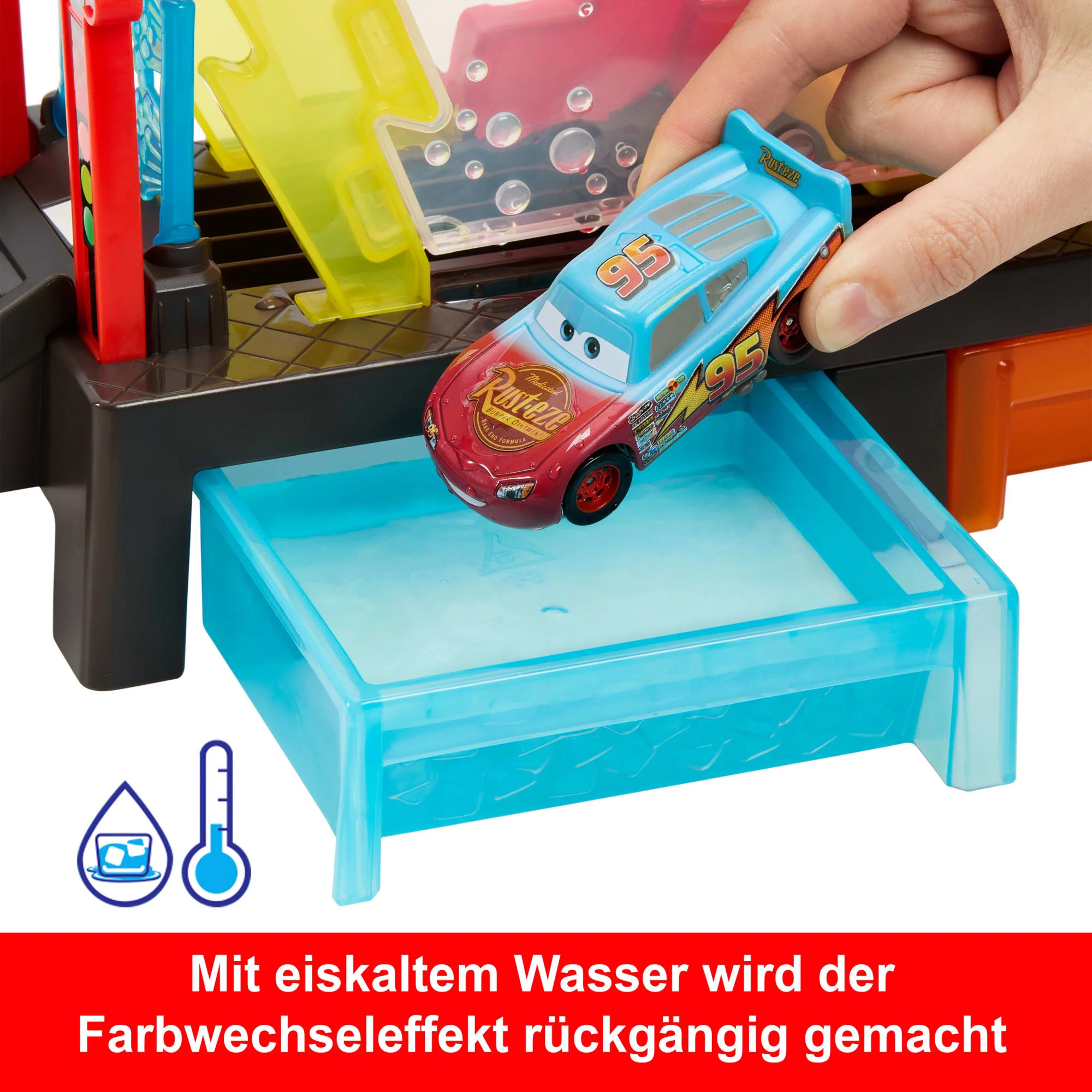 Disney Pixar Cars Autowaschanlagen-Spielset Für Rennwagen Und Lightning Mcqueen Mit Farbwechseleffekt - Image 5