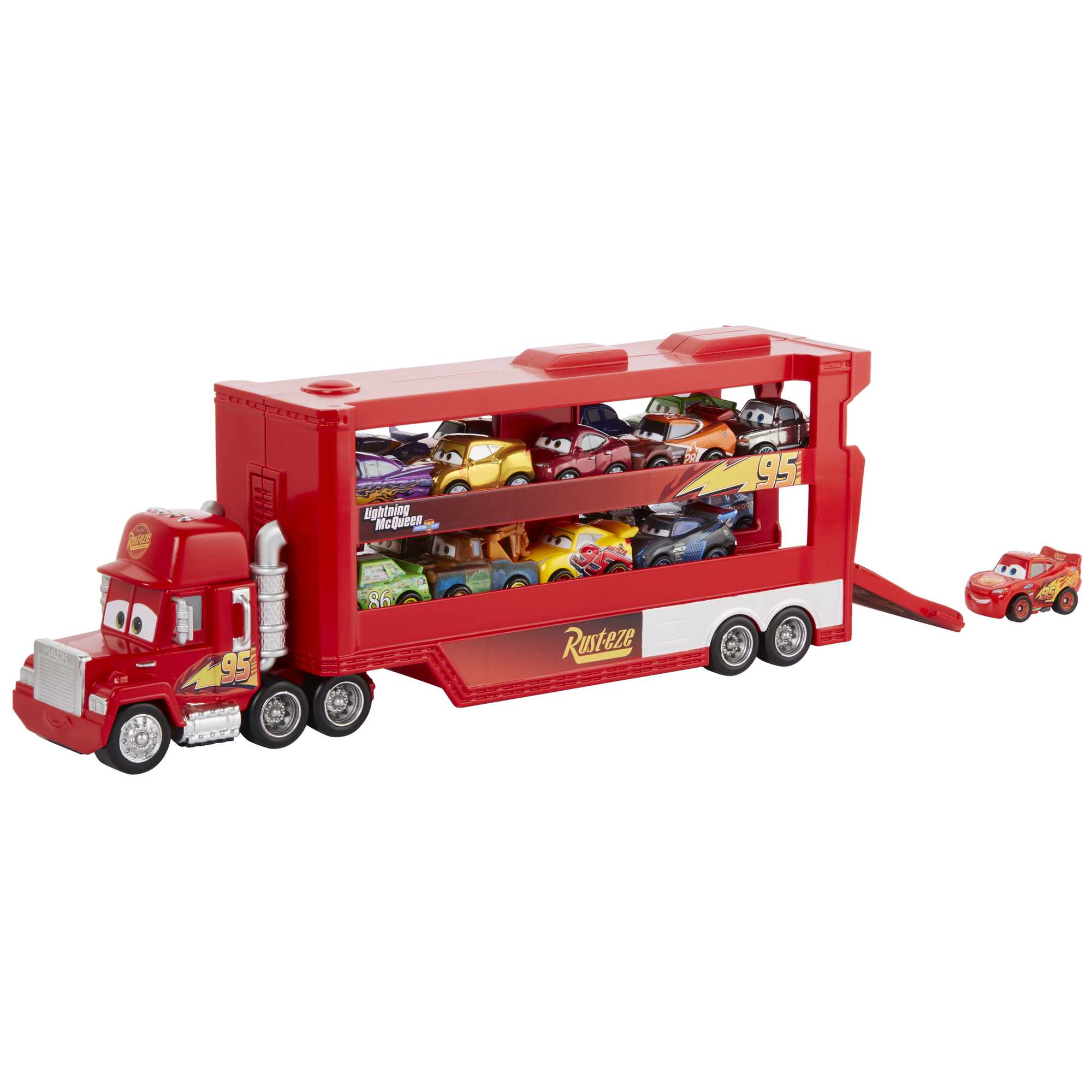 Disney Pixar Cars - Assortiment Transporteur Mini Racers Avec Mini-Véhicule - Petite Voiture - 4 Ans Et + - Image 3