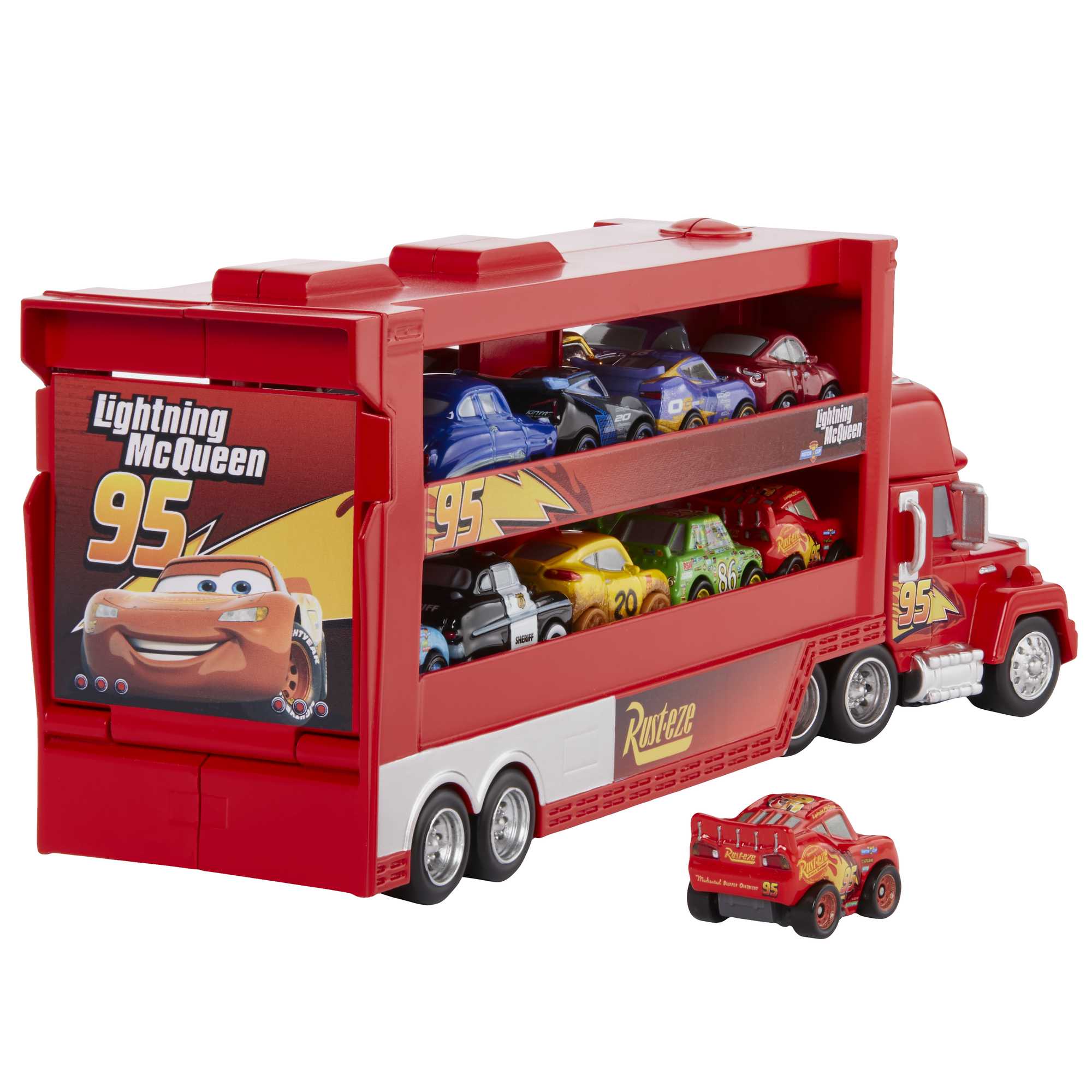 Disney Pixar Cars - Assortiment Transporteur Mini Racers Avec Mini-Véhicule - Petite Voiture - 4 Ans Et + - Image 7