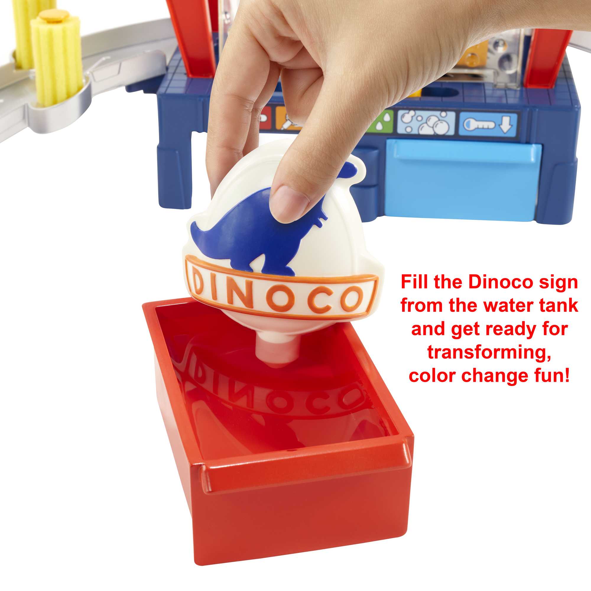 Disney and Pixar Cars Color Change Dinoco Car Wash Playset - Image 4