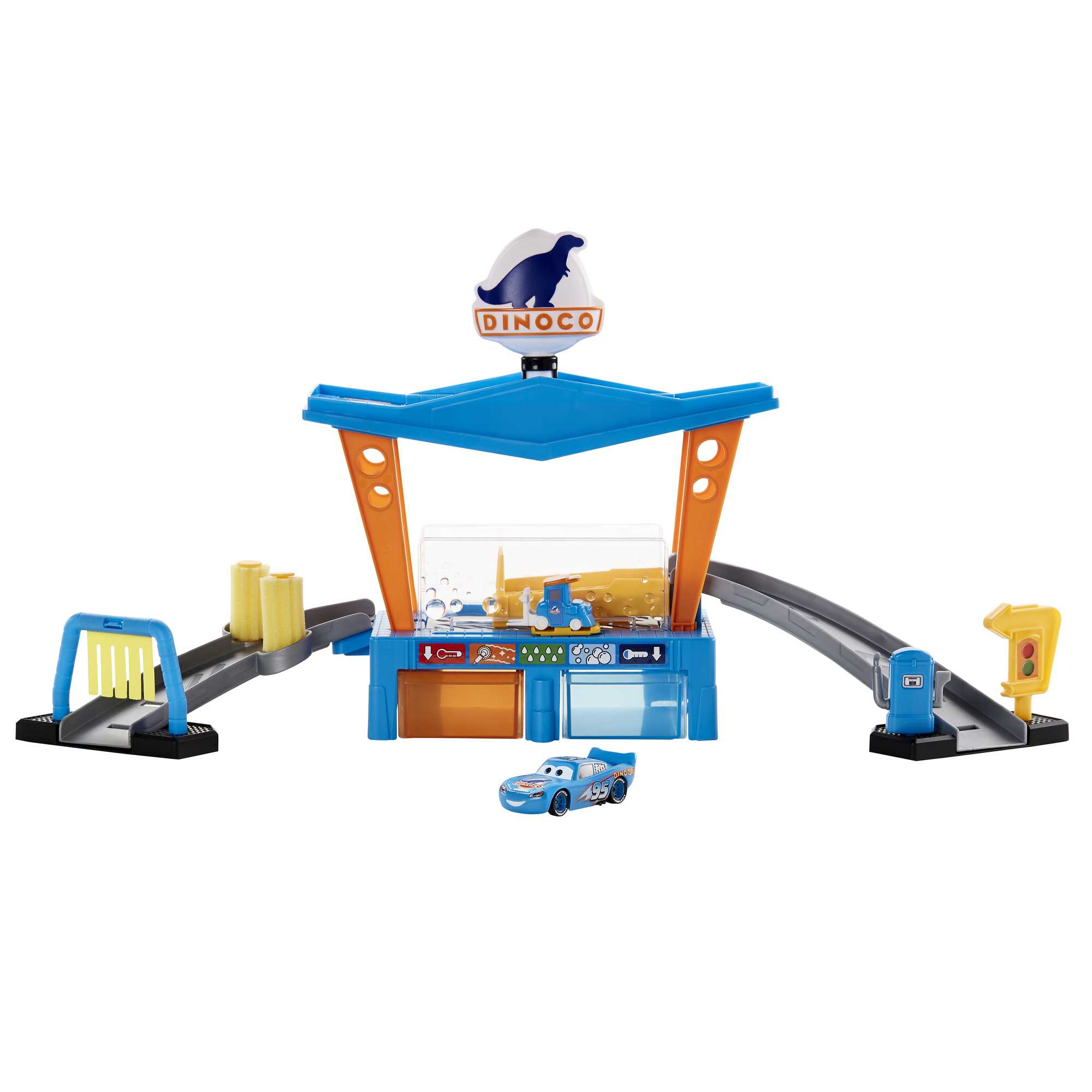 Disney and Pixar Cars Color Change Dinoco Car Wash Playset - Image 6