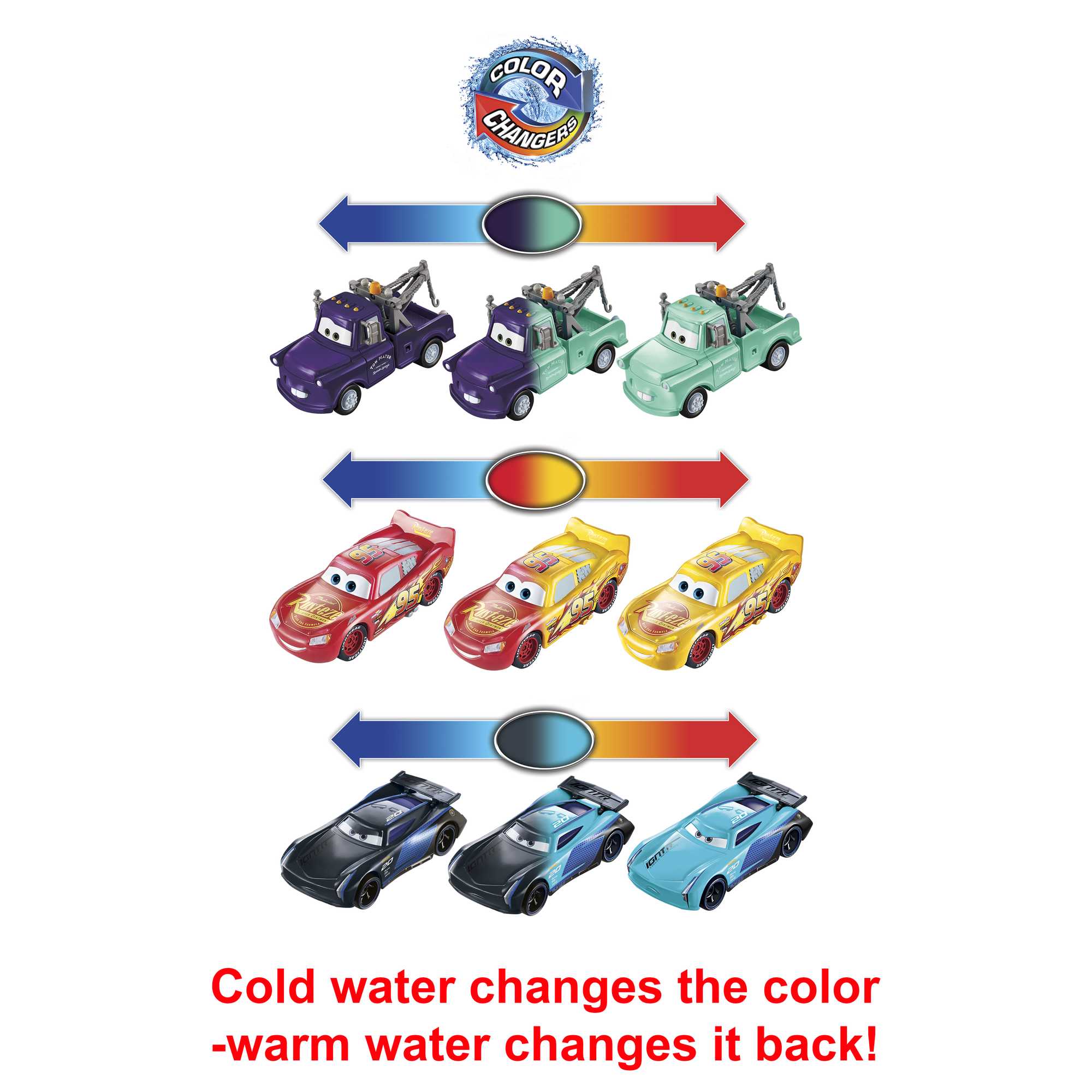 Disney and Pixar Cars Color Changers Lightning McQueen, Mater & Jackson Storm 3-Pack - Image 5
