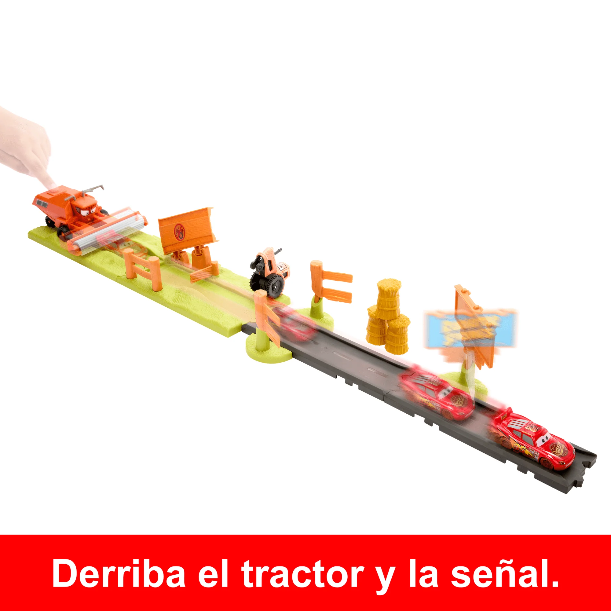 Conjunto De Juego Frank Carrera De Acrobacias De Disney Pixar Cars Con Un Coche De Juguete De Rayo Mcqueen - Image 3