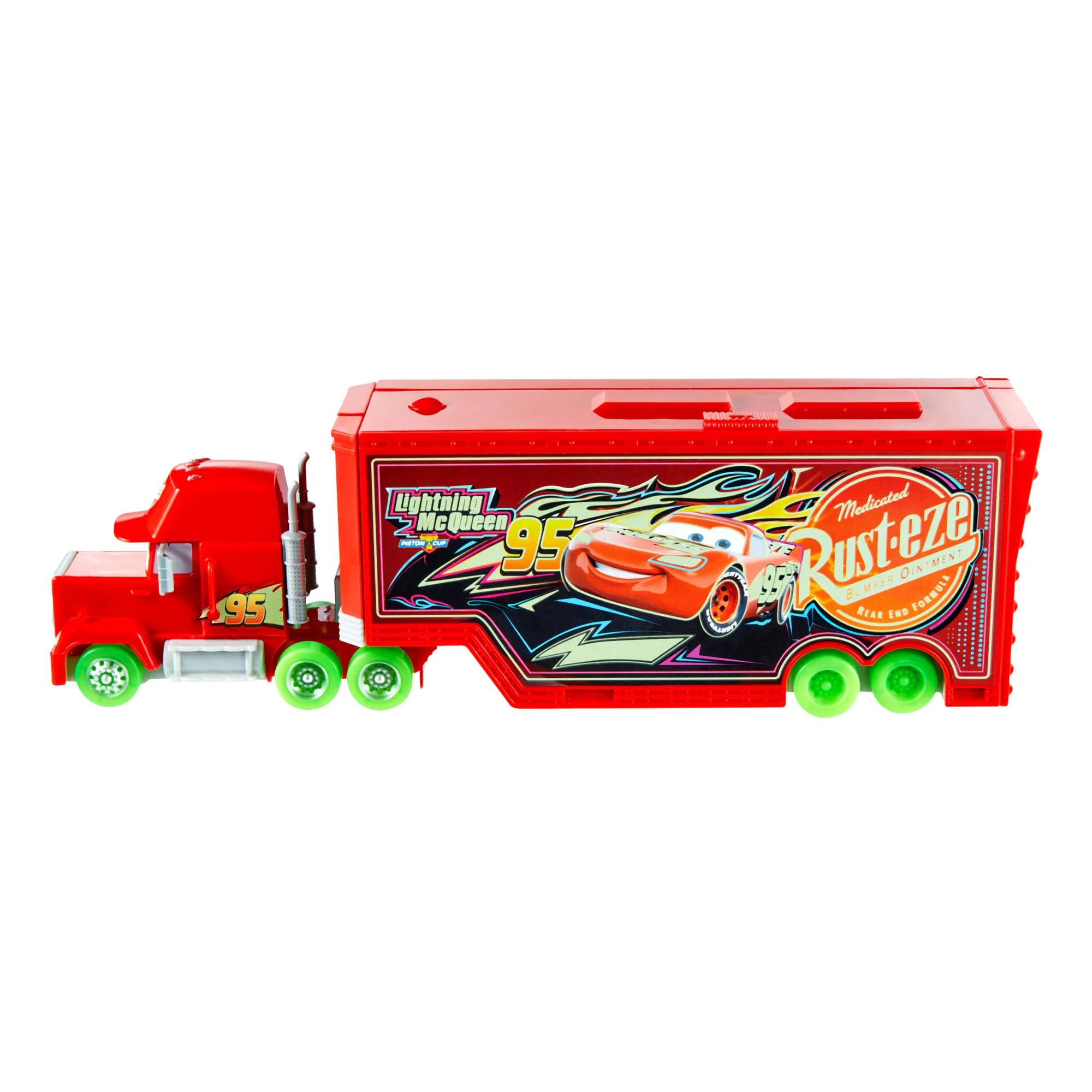 Conjunto De Juego De Mack Supercamión Glow Racers De Disney Pixar Cars, Camión De Juguete 2 En 1 Que Brilla En La Oscuridad Y Estación De Puesta A Punto - Image 4