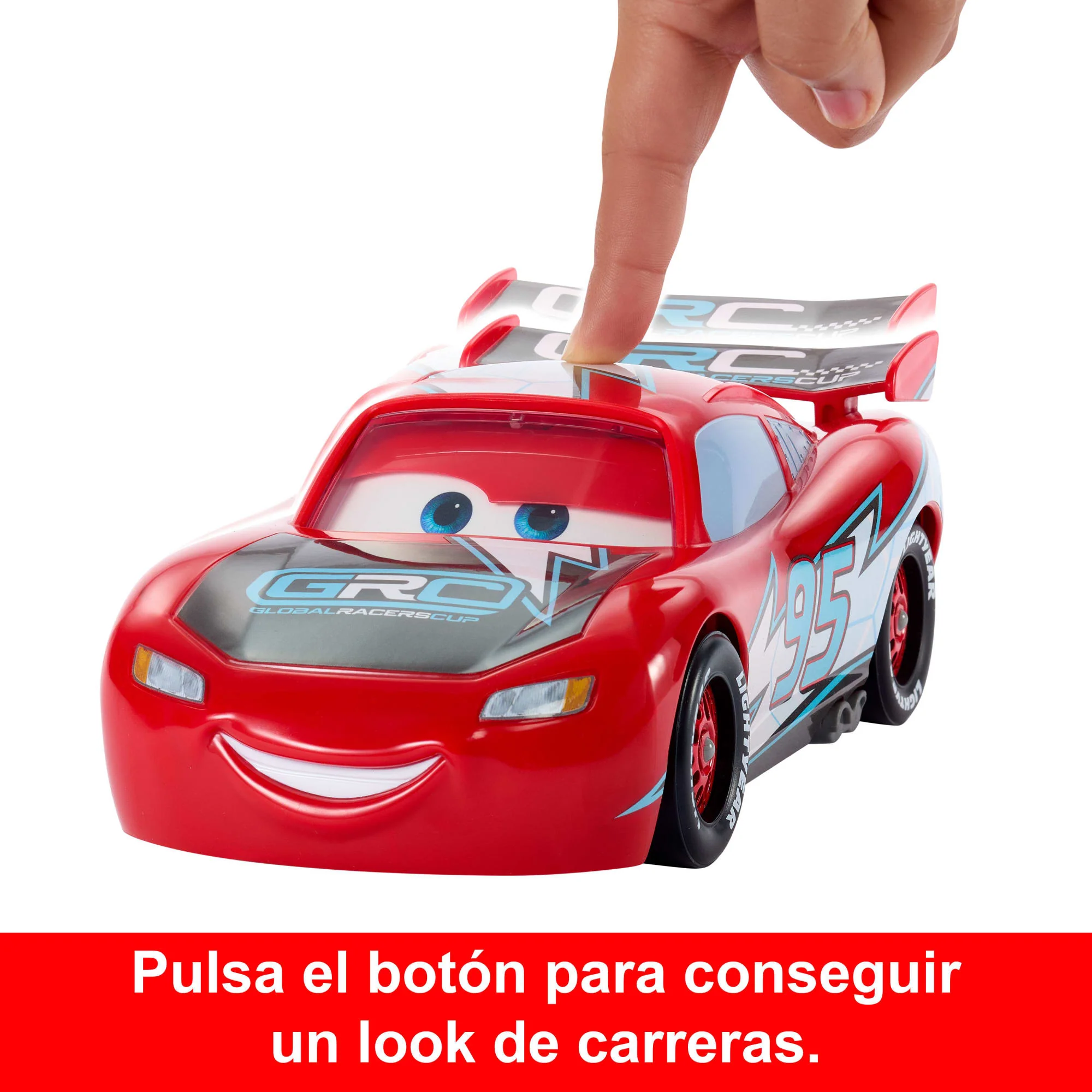 Vehículo Rayo Mcqueen Derrapa Y Corre De La Copa Mundial De Pilotos De Disney Pixar Cars Con 2 Modos - Image 4