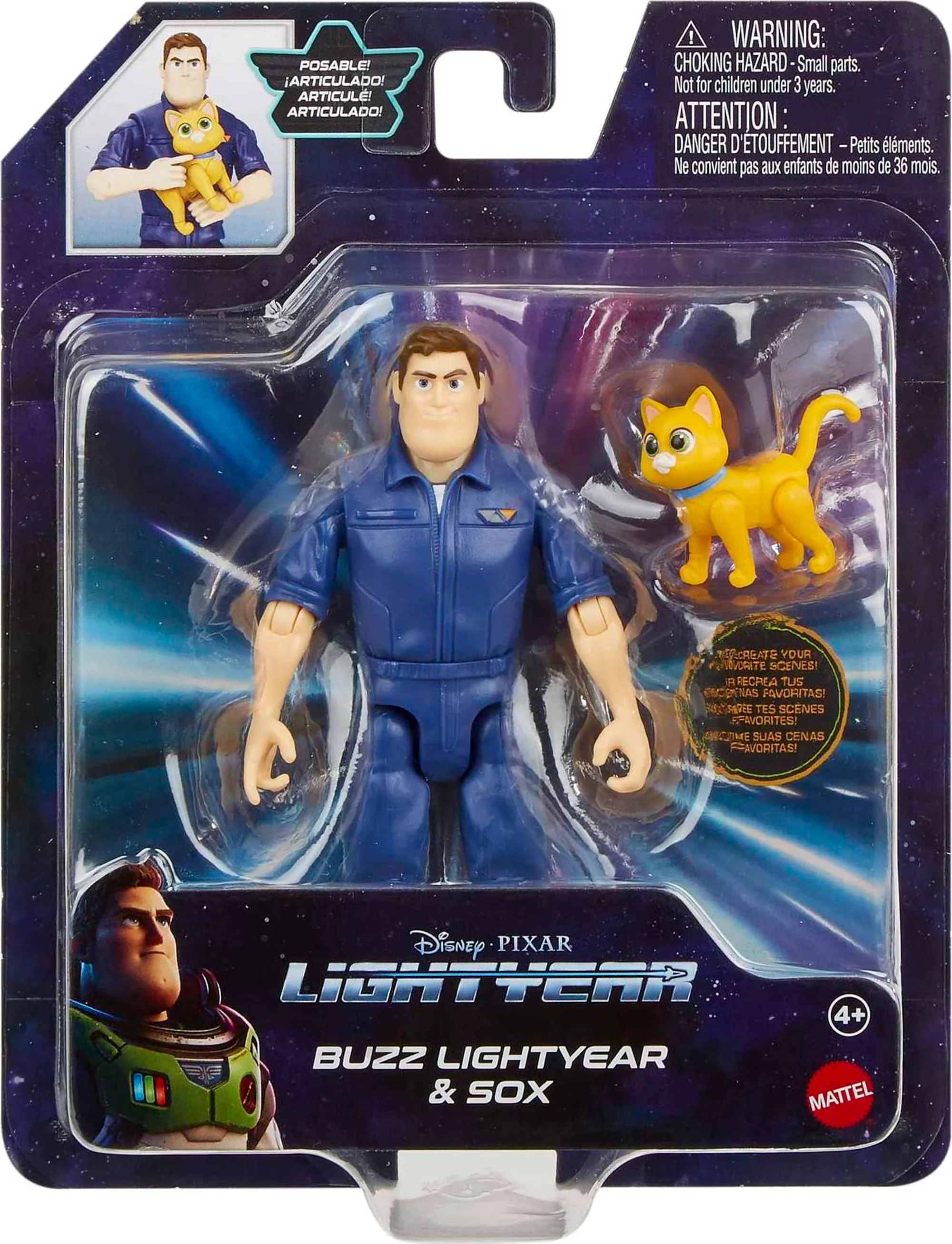 Disney Pixar Lightyear Buzz Lightyear & Sox Figures - Image 6