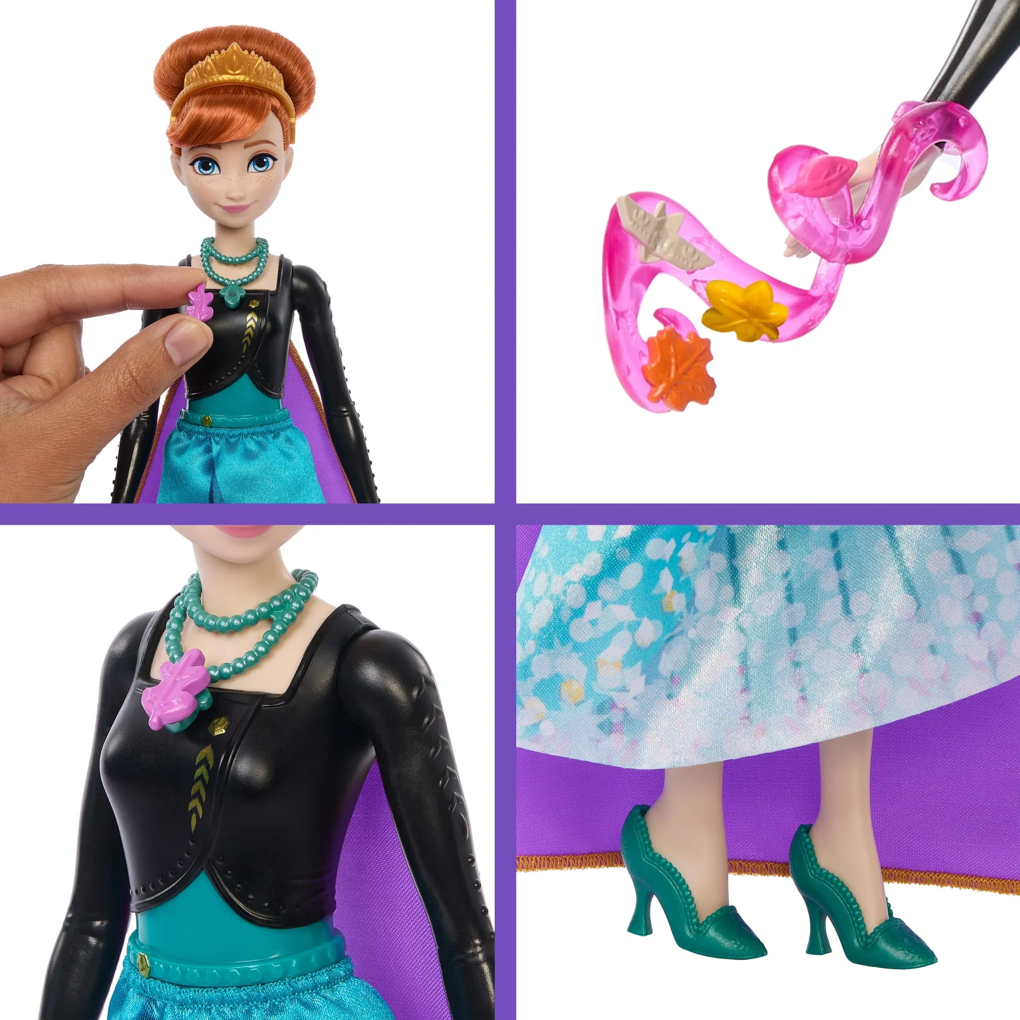 Disney-Poupée La Reine Des Neiges Jewel Reveal Anna Avec 8 Surprises - Image 3