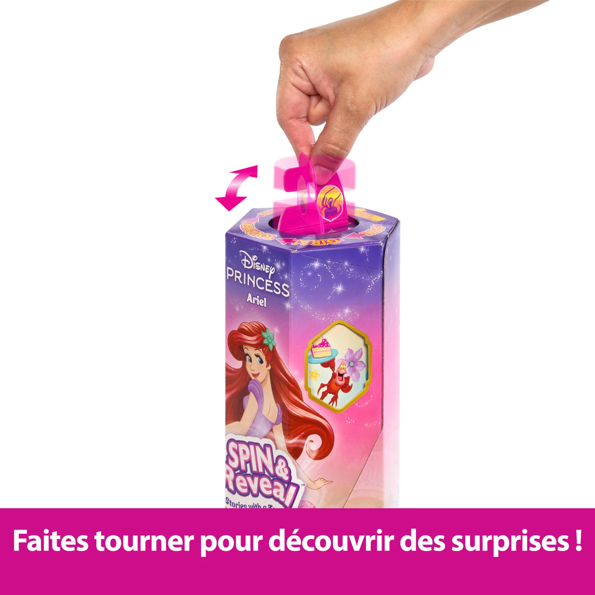 Mattel-Princesses Disney Spin & Reveal-Poupée Ariel Avec 11 Surprises - Image 3