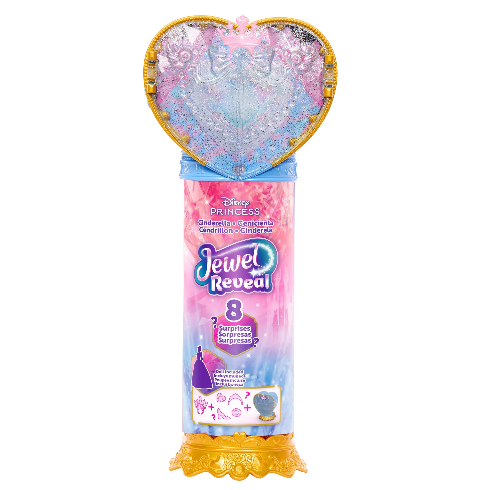 Disney-Poupée Princesses Jewel Reveal Cendrillon-Avec 8 Surprises - Image 6
