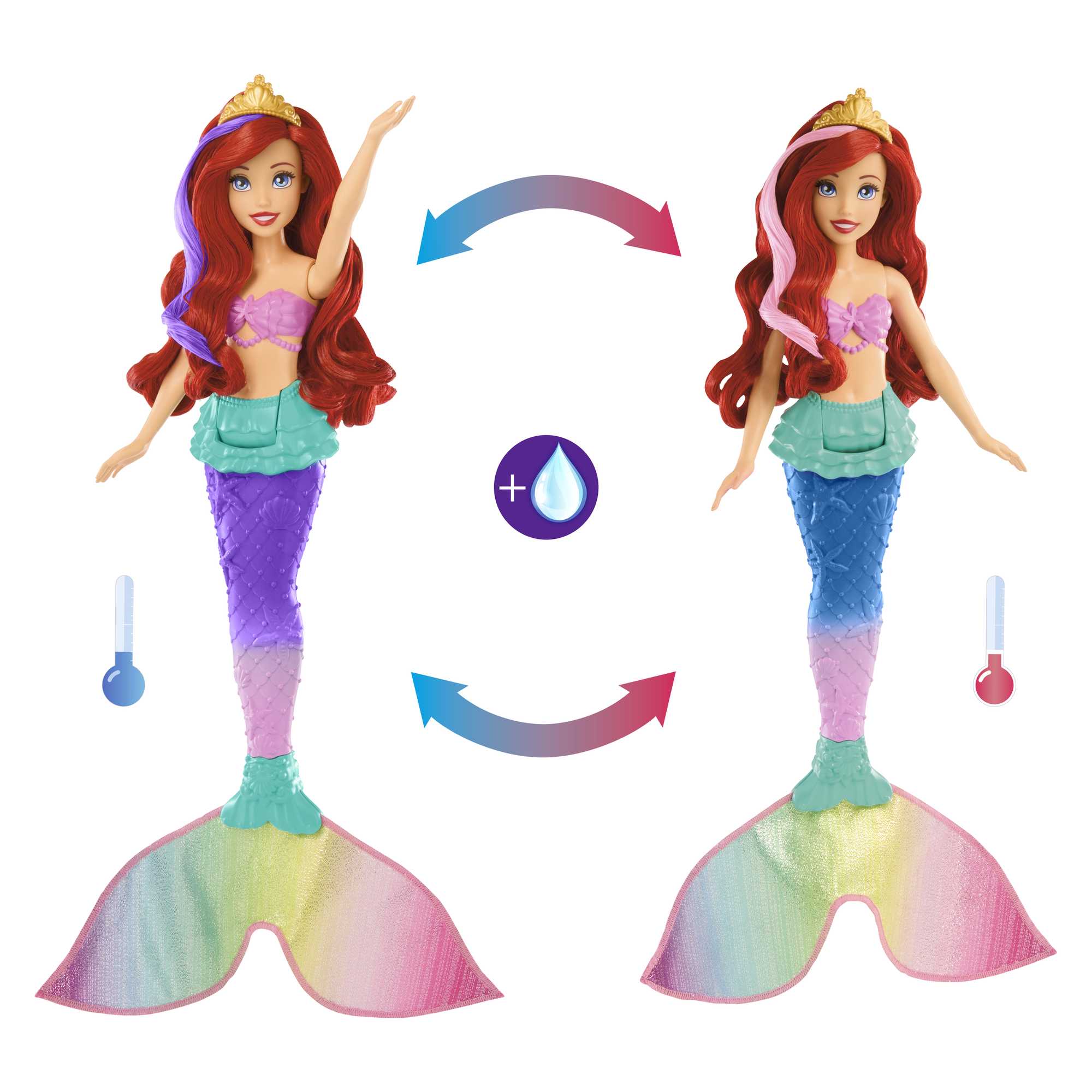 Disney Prensesi Oyuncakları, Yüzen Deniz Kızı Ariel Bebek - Image 3