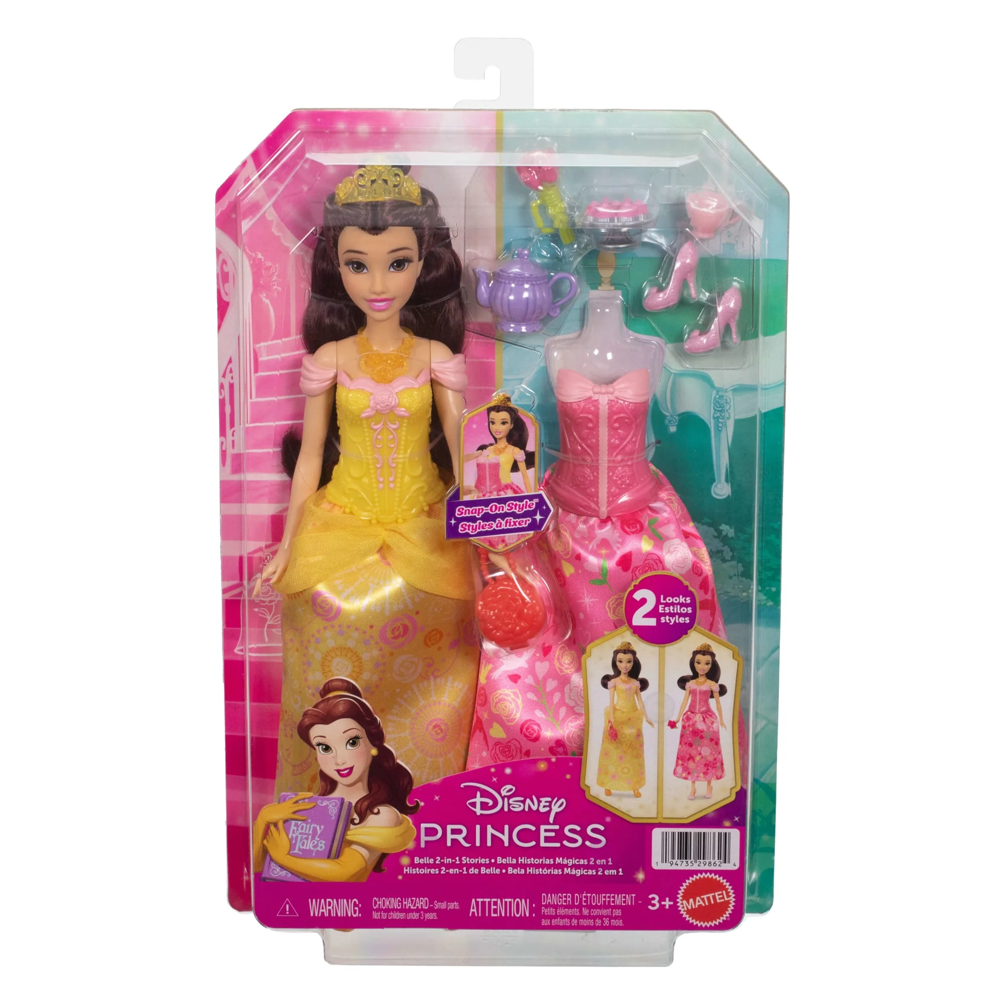 Muñeca De Moda Historias De Bella 2 En 1 De Disney Princesas Con 2 Corpiños Encajables, 2 Faldas Y 9 Accesorios - Image 6