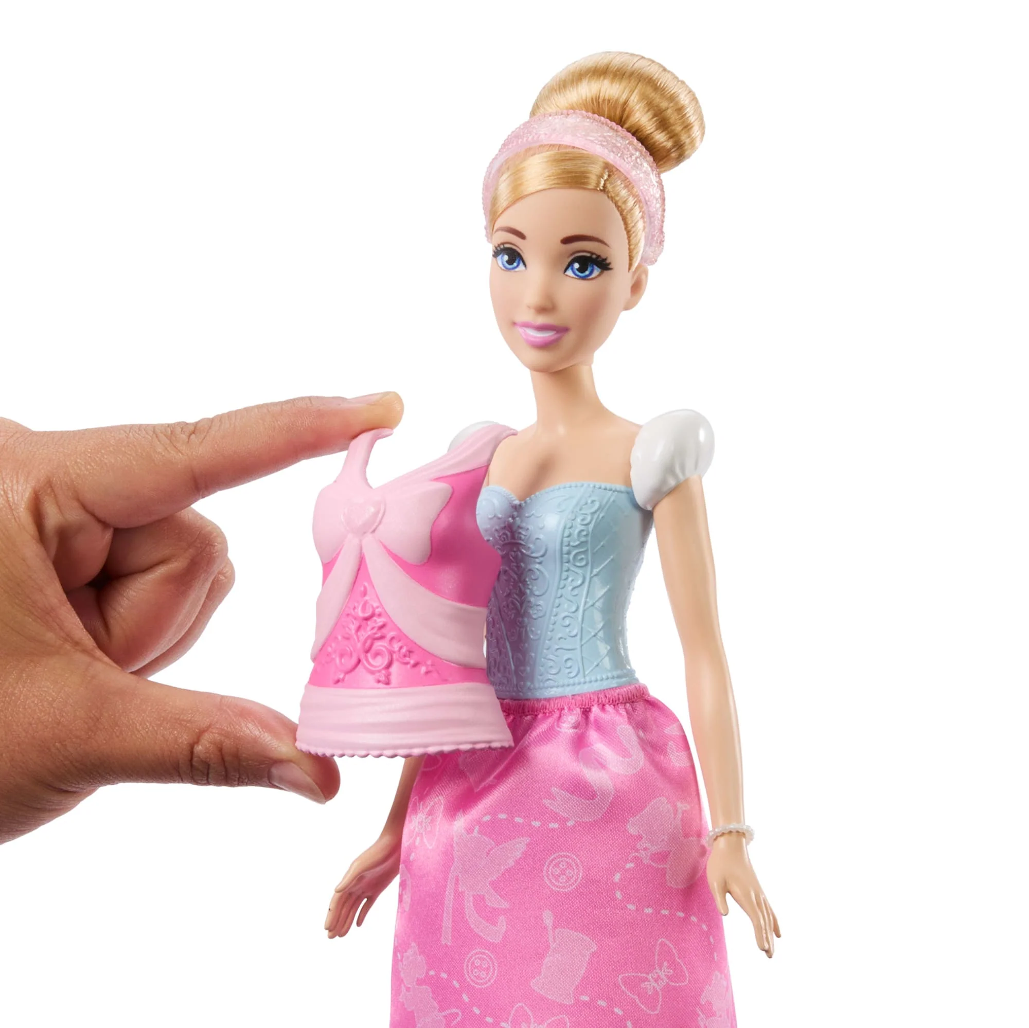 Muñeca De Moda Historias De Cenicienta 2 En 1 De Disney Princesas Con 2 Corpiños Encajables, 2 Faldas Y 9 Accesorios - Image 3