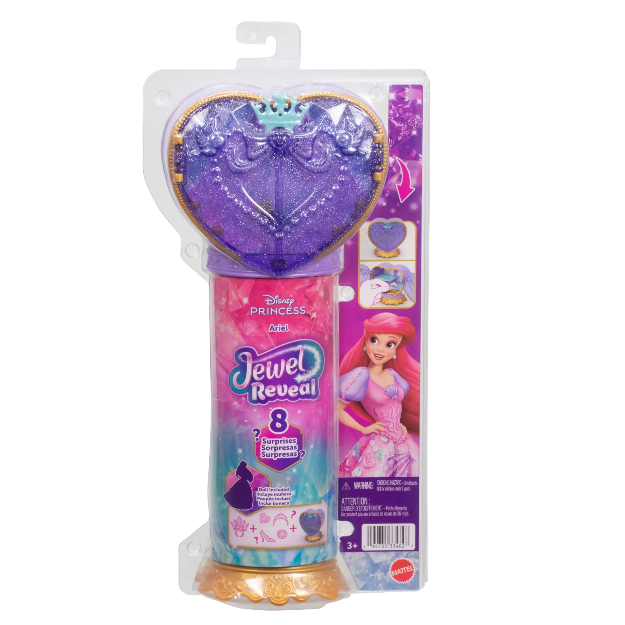 Muñeca De Moda Ariel Jewel Reveal De Disney Princesas Con 8Sorpresas, Incluido Un Joyero Y 10Accesorios - Image 6