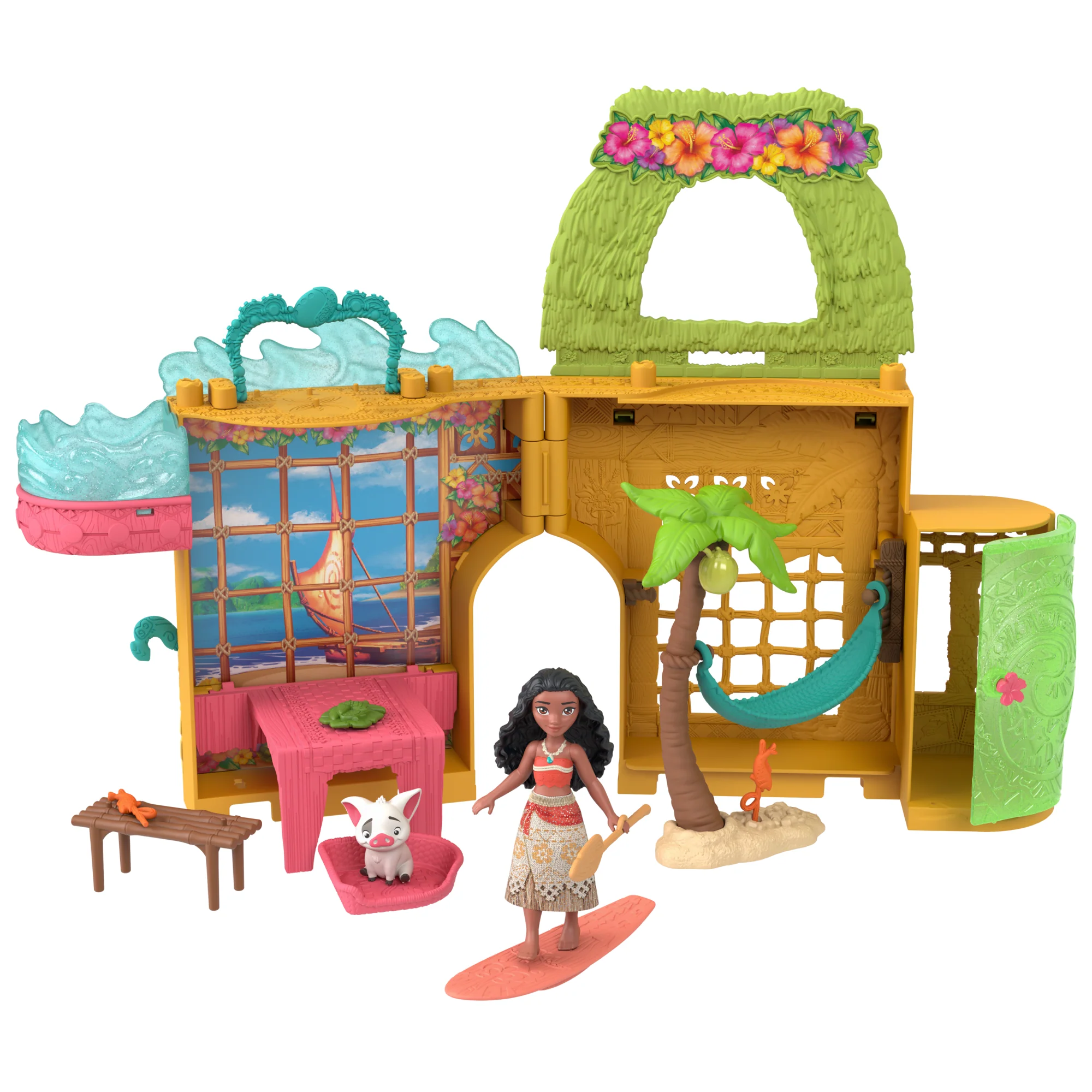 Casa De Muñecas Storytime Stackers De Vaiana De Disney Princesas Con Muñeca Pequeña, Animal Amigo Y Nueve Accesorios - Image 4