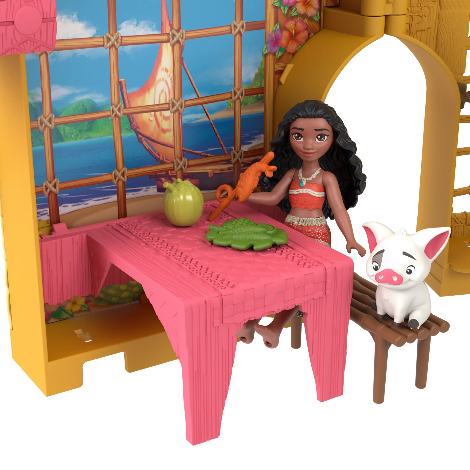 Casa De Muñecas Storytime Stackers De Vaiana De Disney Princesas Con Muñeca Pequeña, Animal Amigo Y Nueve Accesorios - Image 5