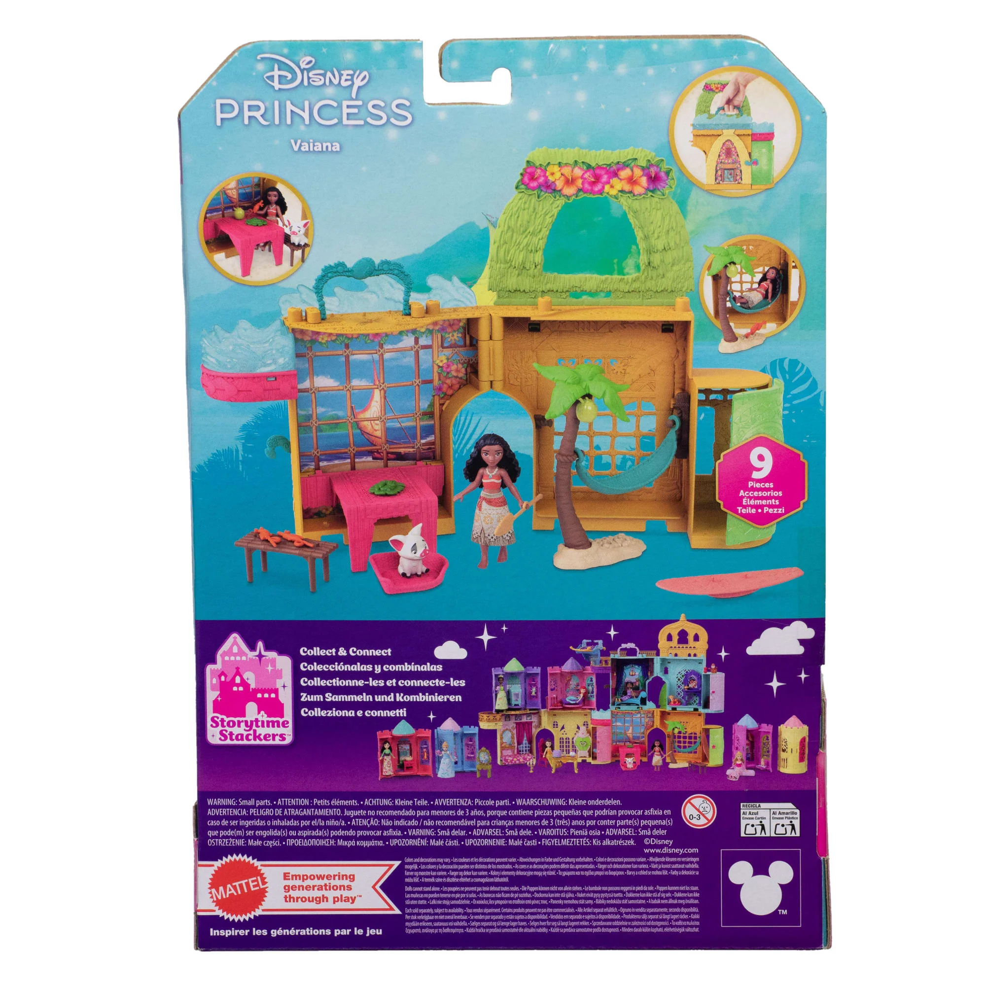 Casa De Muñecas Storytime Stackers De Vaiana De Disney Princesas Con Muñeca Pequeña, Animal Amigo Y Nueve Accesorios - Image 6