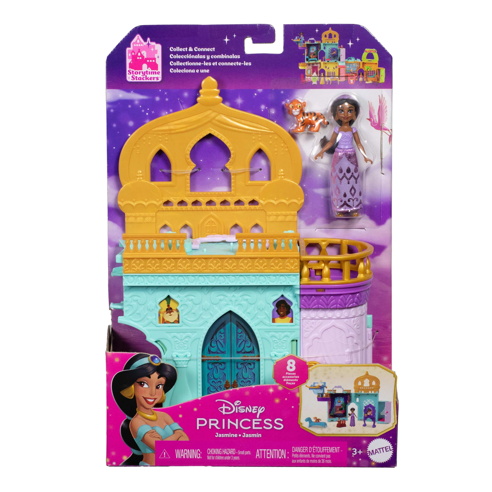 Conjunto Apilable De Casa De Muñecas Castillo De Jasmine De Disney Princesas Con Muñeca Pequeña, Inspirado En La Película “Aladdín” De Disney - Image 6