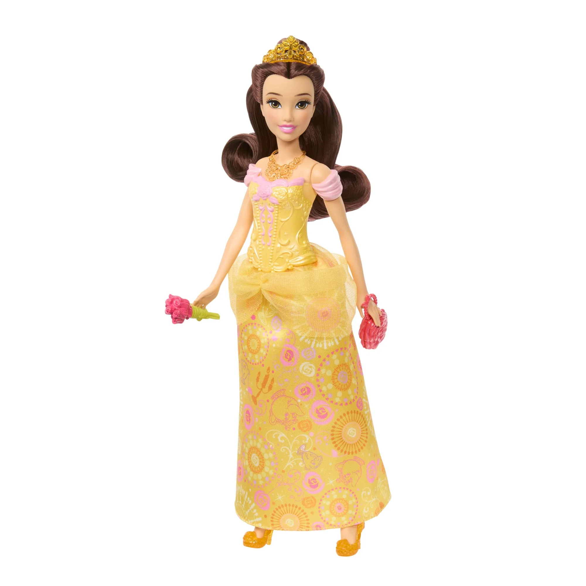 Disney Princess 2-In-1-Geschichten Belle-Modepuppe Mit 2 Oberteilen Zum Anklipsen, 2 Röcken Und 9 Zubehörteilen - Image 5