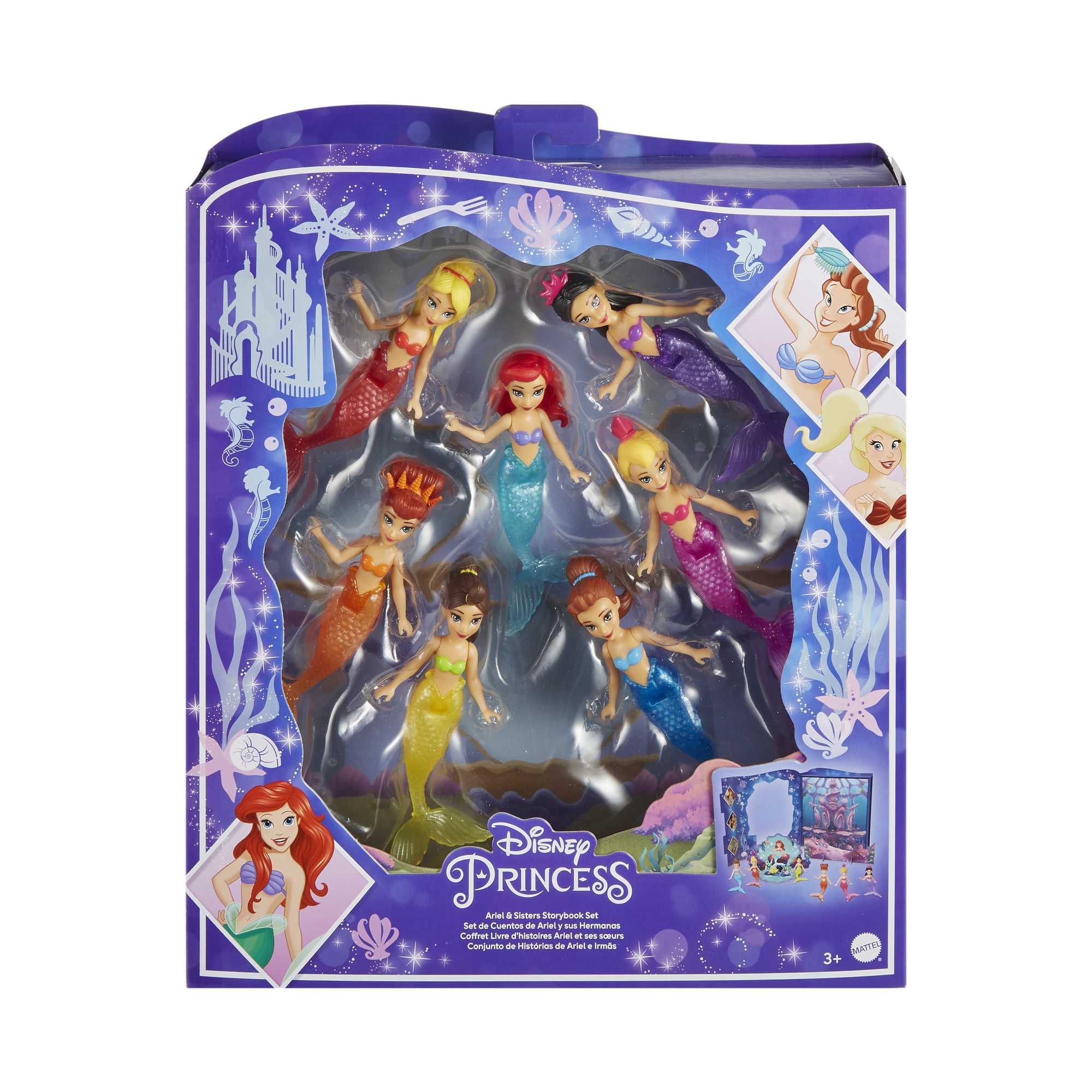 Disney Princess Toys, Ariel & Sisters Mermaid Story Set - Image 6
