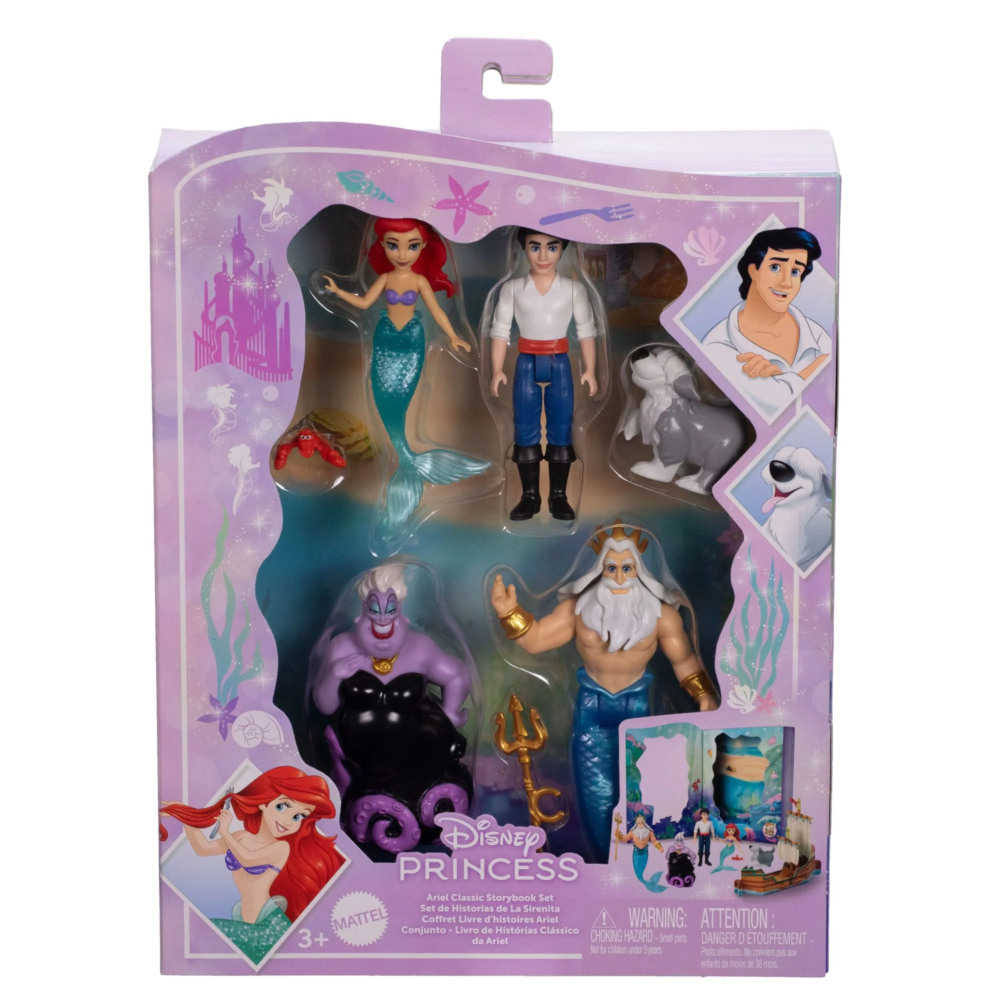 Disney Princess Arielle Die Meerjungfrau-Geschichtenbuchset Aus 4 Kleinen Puppen, 2 Figuren Und 1 Zubehörteil Aus Dem Film - Image 5