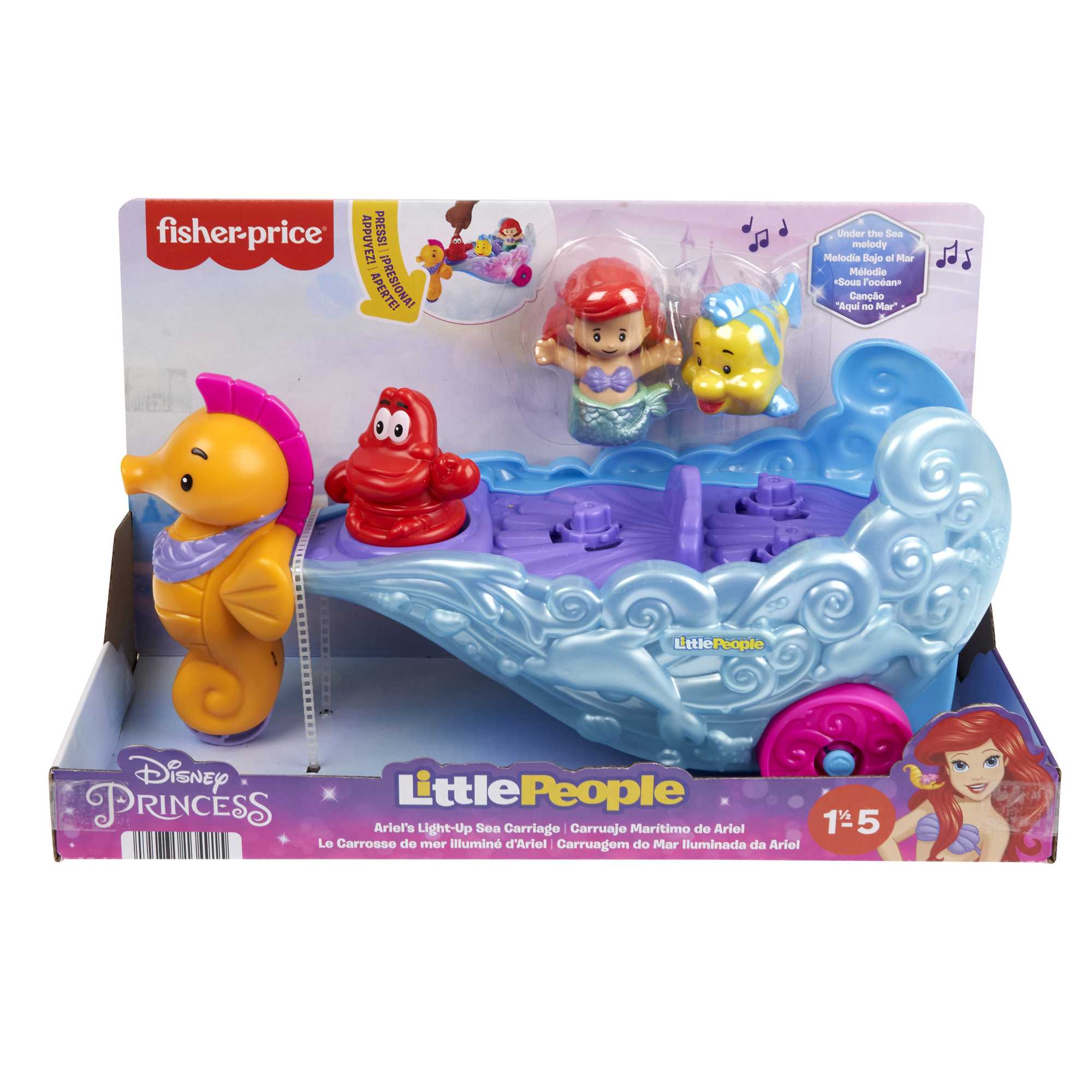 Disney Princess Ariel'S Light-Up Sea Carriage By Little People - Image 6