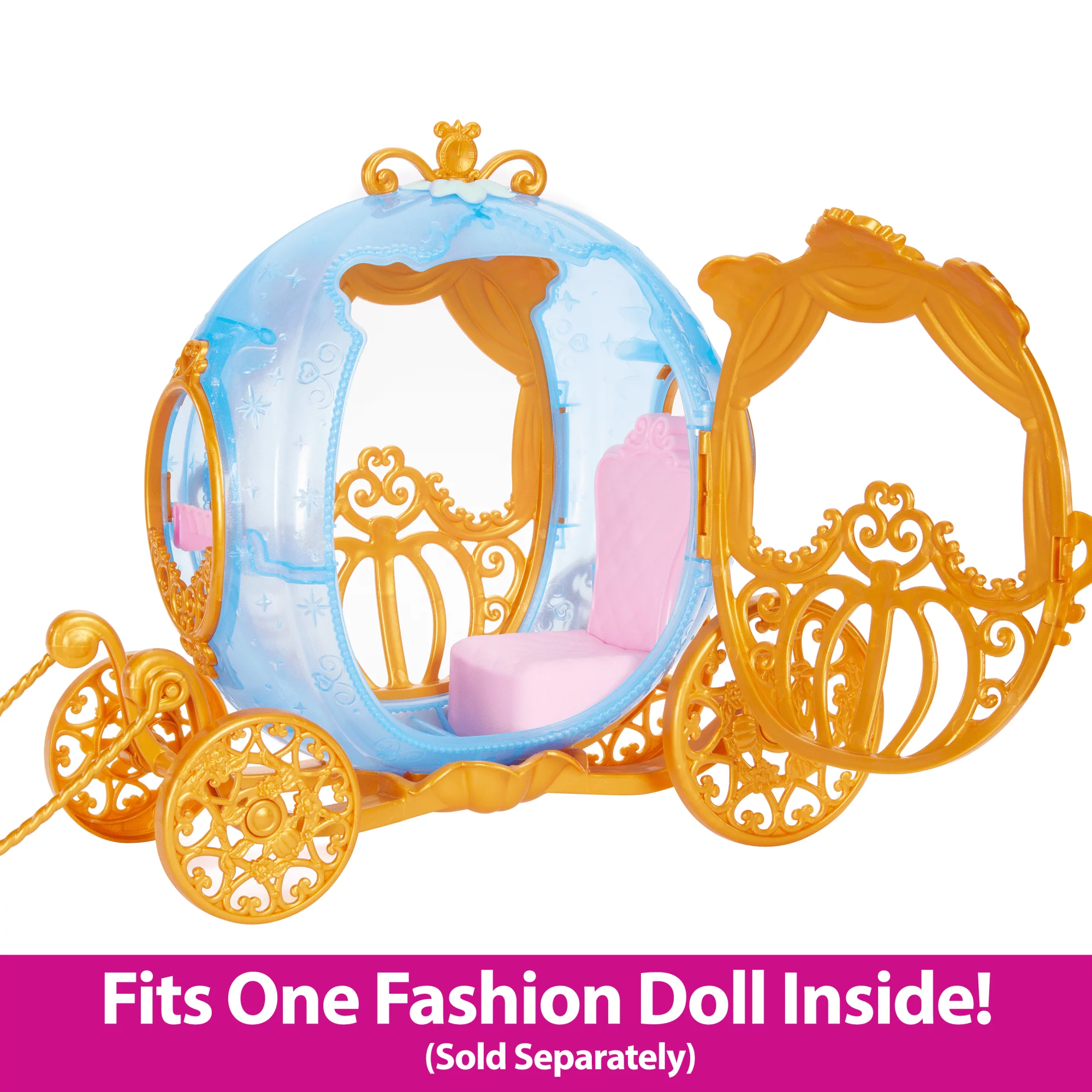 Disney Princess Cinderella's Rolling Carriage & Horse With Brushable Mane & Tail - Image 2