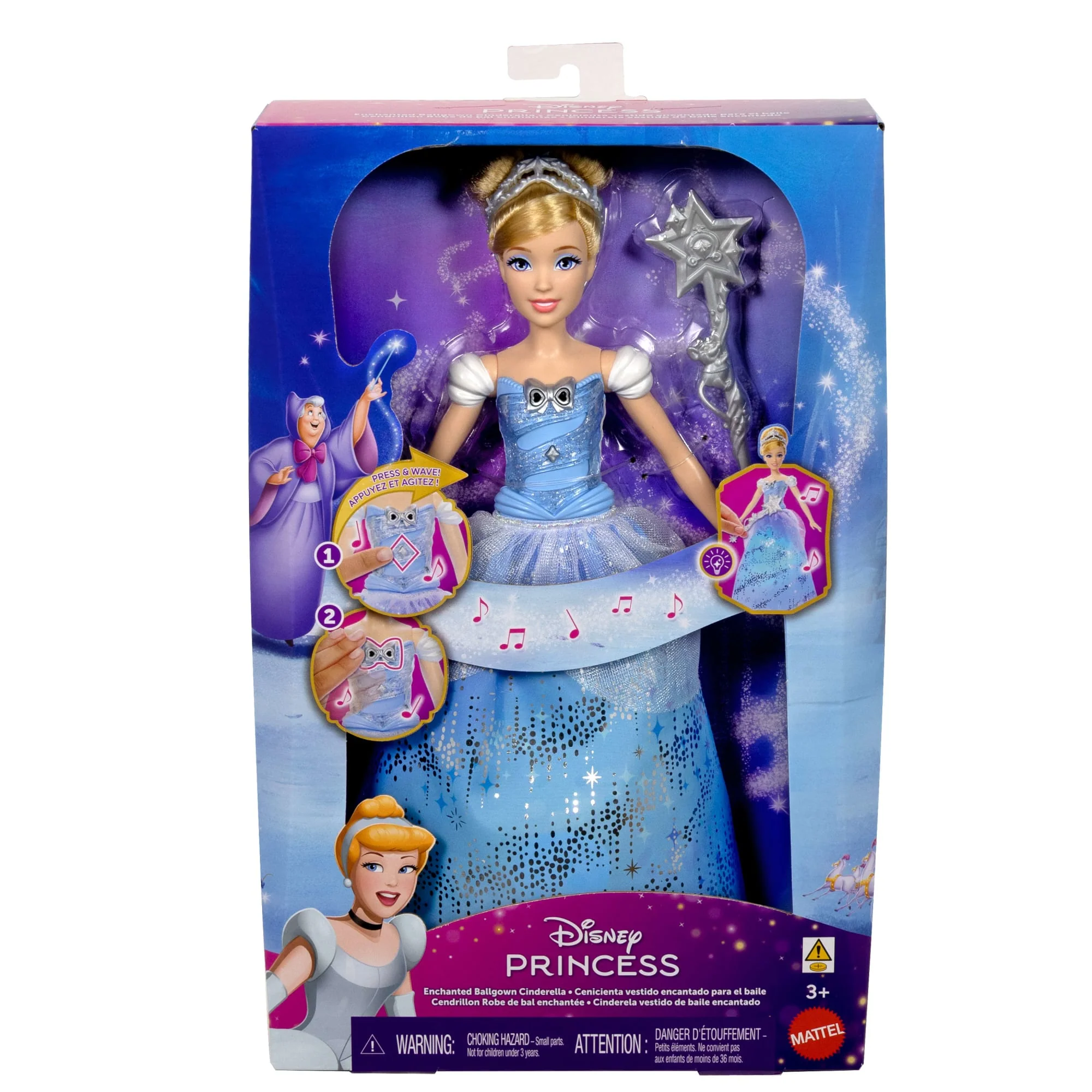 Disney Princess, Cinderella-Modepuppe Im Bezaubernden Ballkleid Mit Licht Und Geräuschen, Vom Film Inspiriert - Image 6
