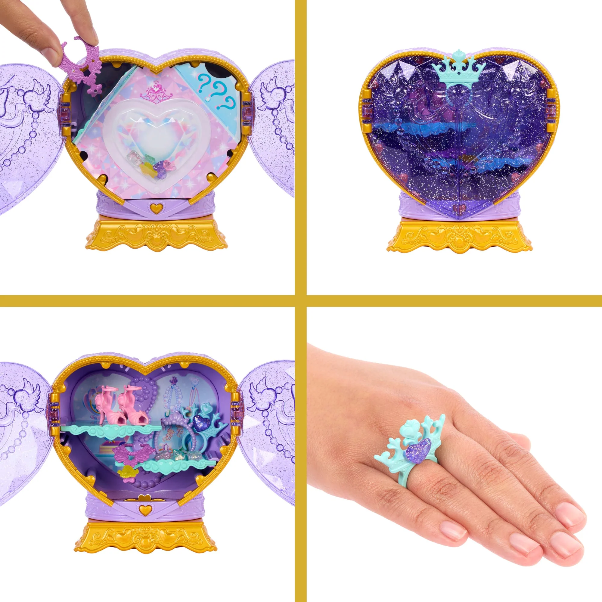 Disney Princess Jewel Reveal Lalka księżniczka Arielka i akcesoria Motyw klejnotów Zestaw Zabawka dla dzieci 3+ - Image 3