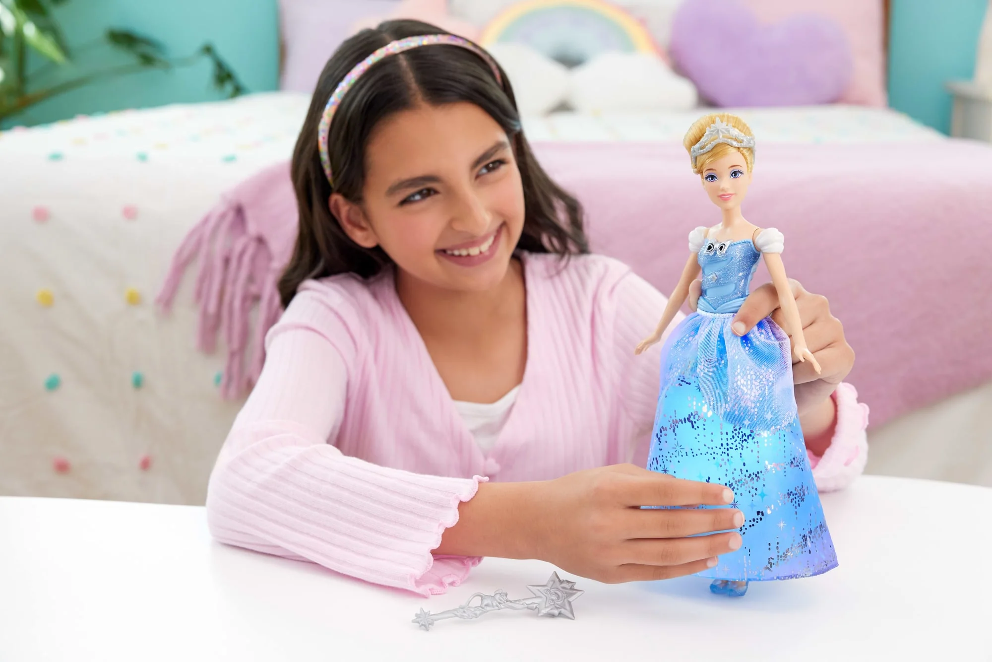 Disney Princess Księżniczka Disneya Kopciuszek Magiczna suknia balowa Lalka z funkcją Zabawka interaktywna 3+ - Image 2