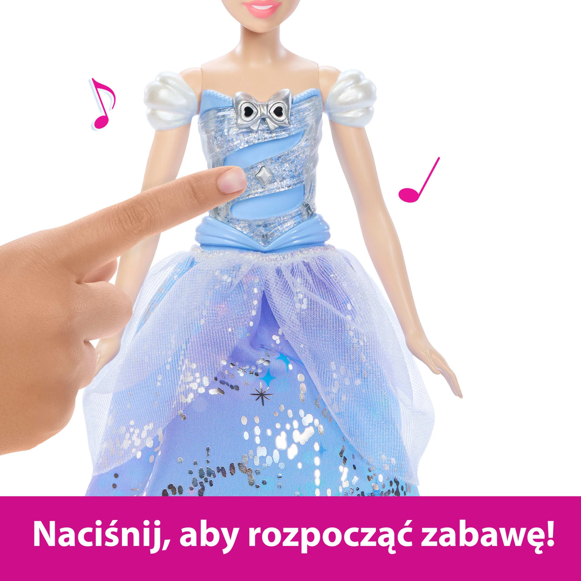 Disney Princess Księżniczka Disneya Kopciuszek Magiczna suknia balowa Lalka z funkcją Zabawka interaktywna 3+ - Image 3