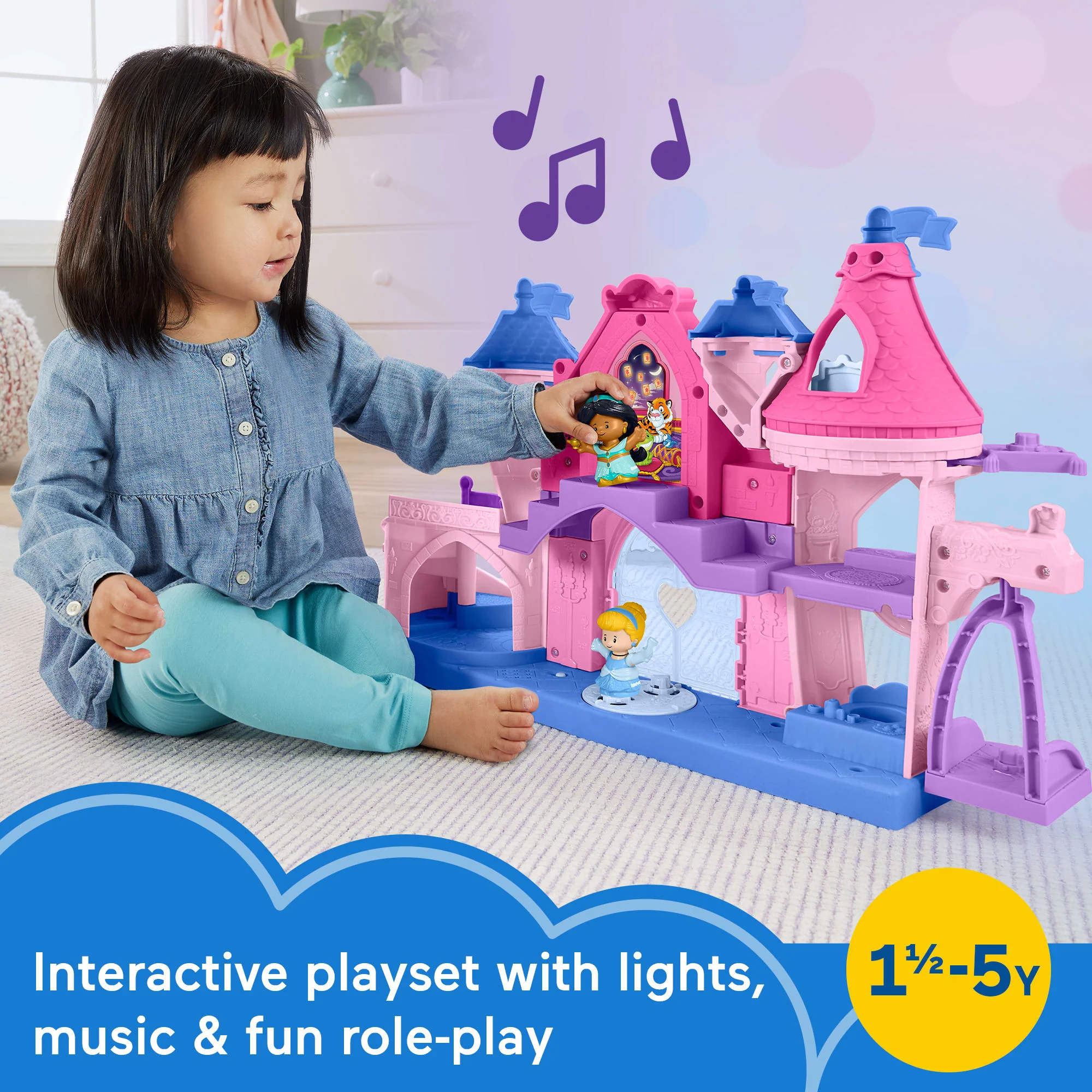 Disney Princess Magical Lights & Dancing Castle By Little People - Image 2