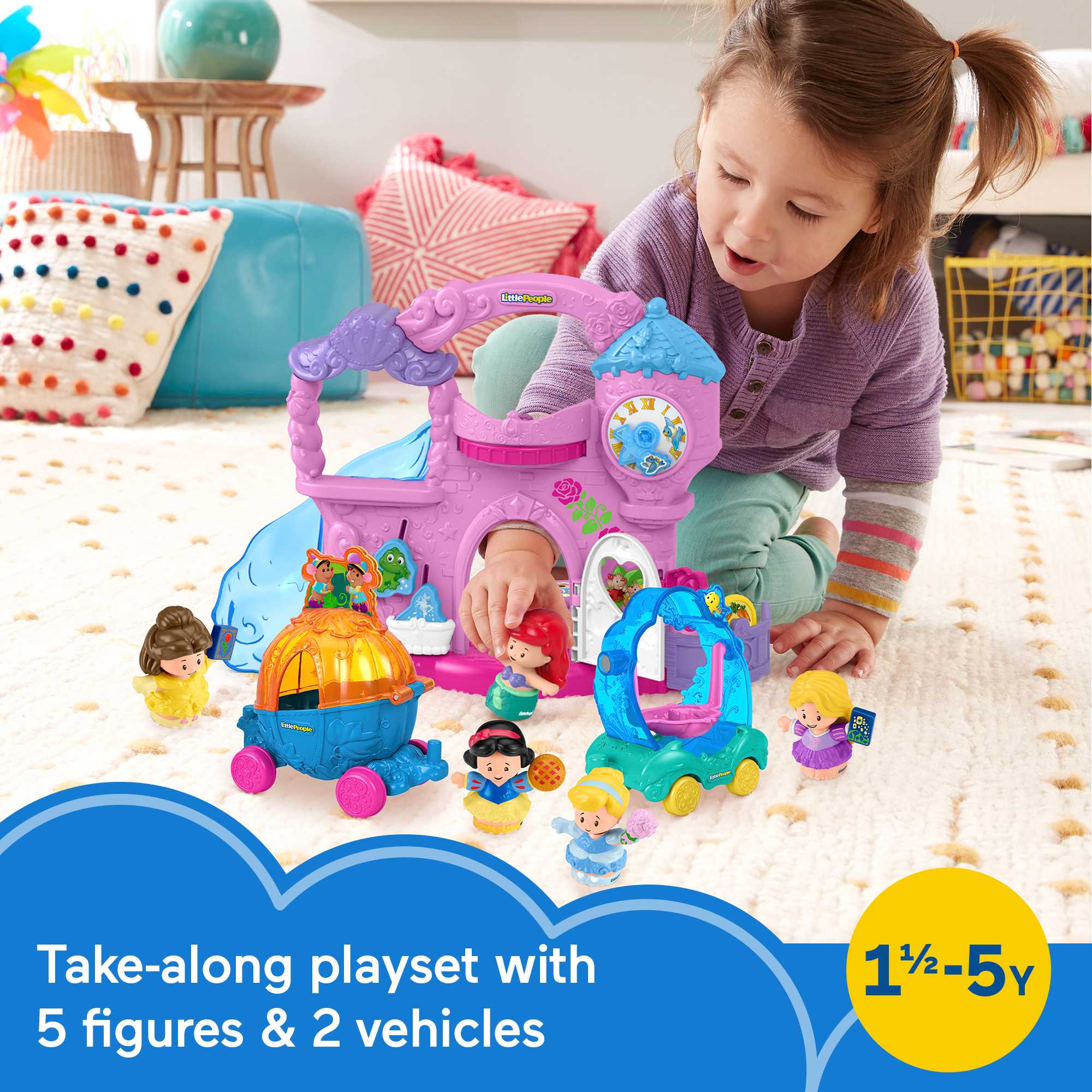 Disney Princess Play & Go Castle Gift Set by Little People - Image 2