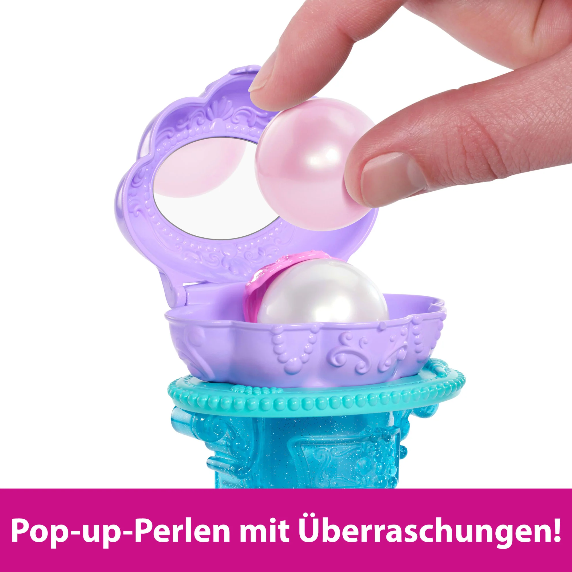 Disney Princess Schminkmuschel Meerjungfrau-Arielle-Modepuppe & Schminktisch Mit 5 Pop-Up-Überraschungen - Image 3