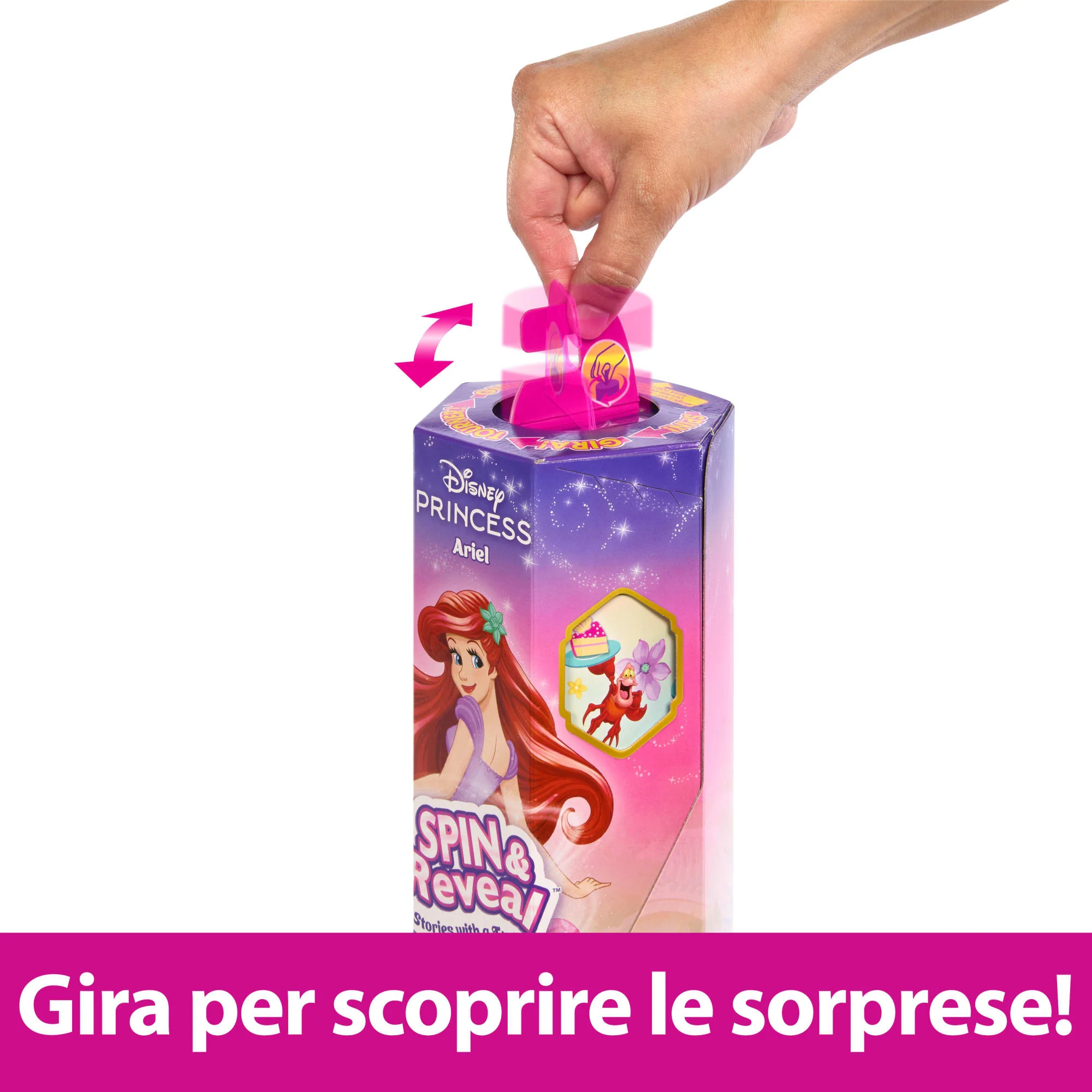 Disney Princess Spin & Reveal Ariel, Bambola Alla Moda E Accessori Con 11 Sorprese - Image 3