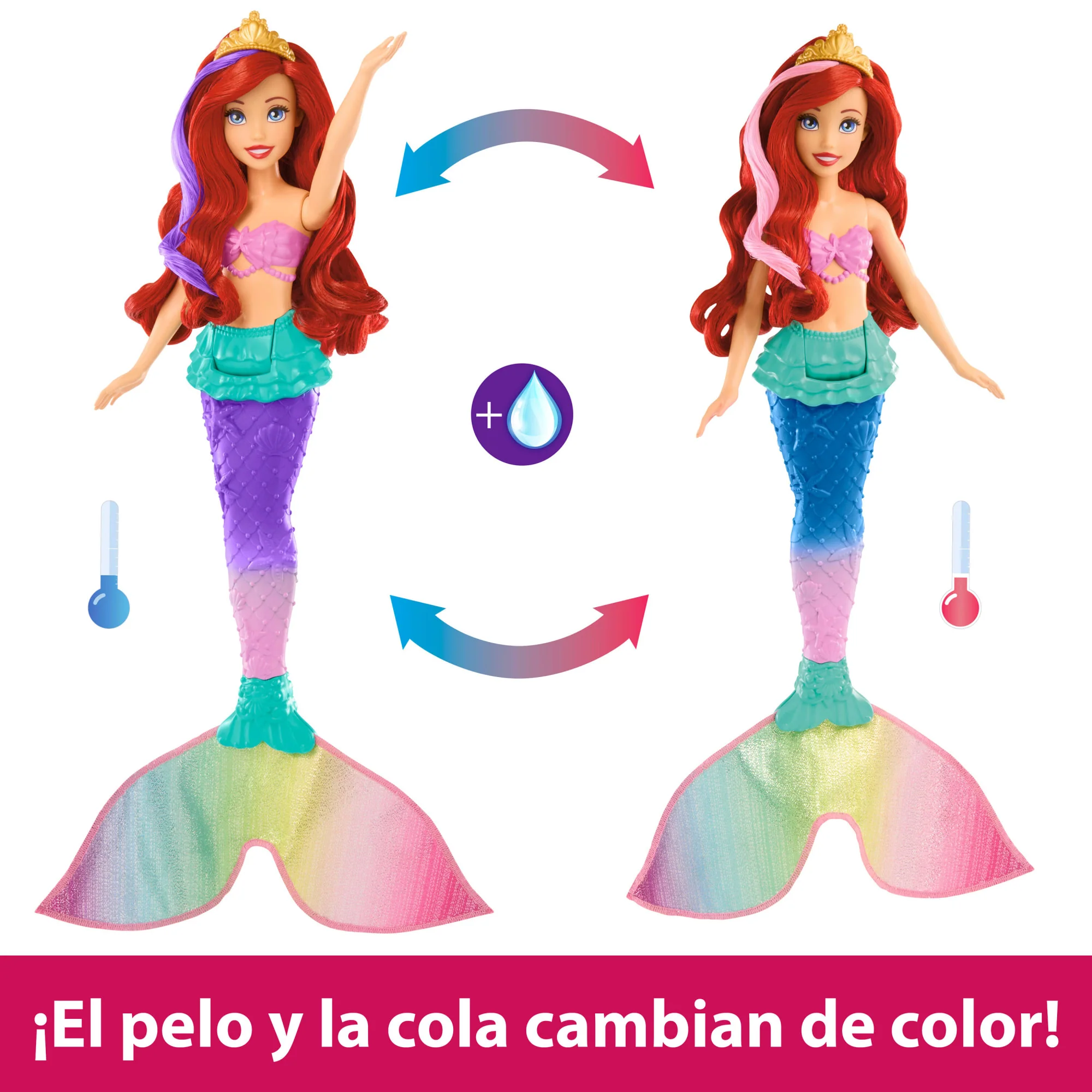 Juguetes De Disney Princesas, Muñeca De Sirena Que Nada Inspirada En Ariel - Image 3