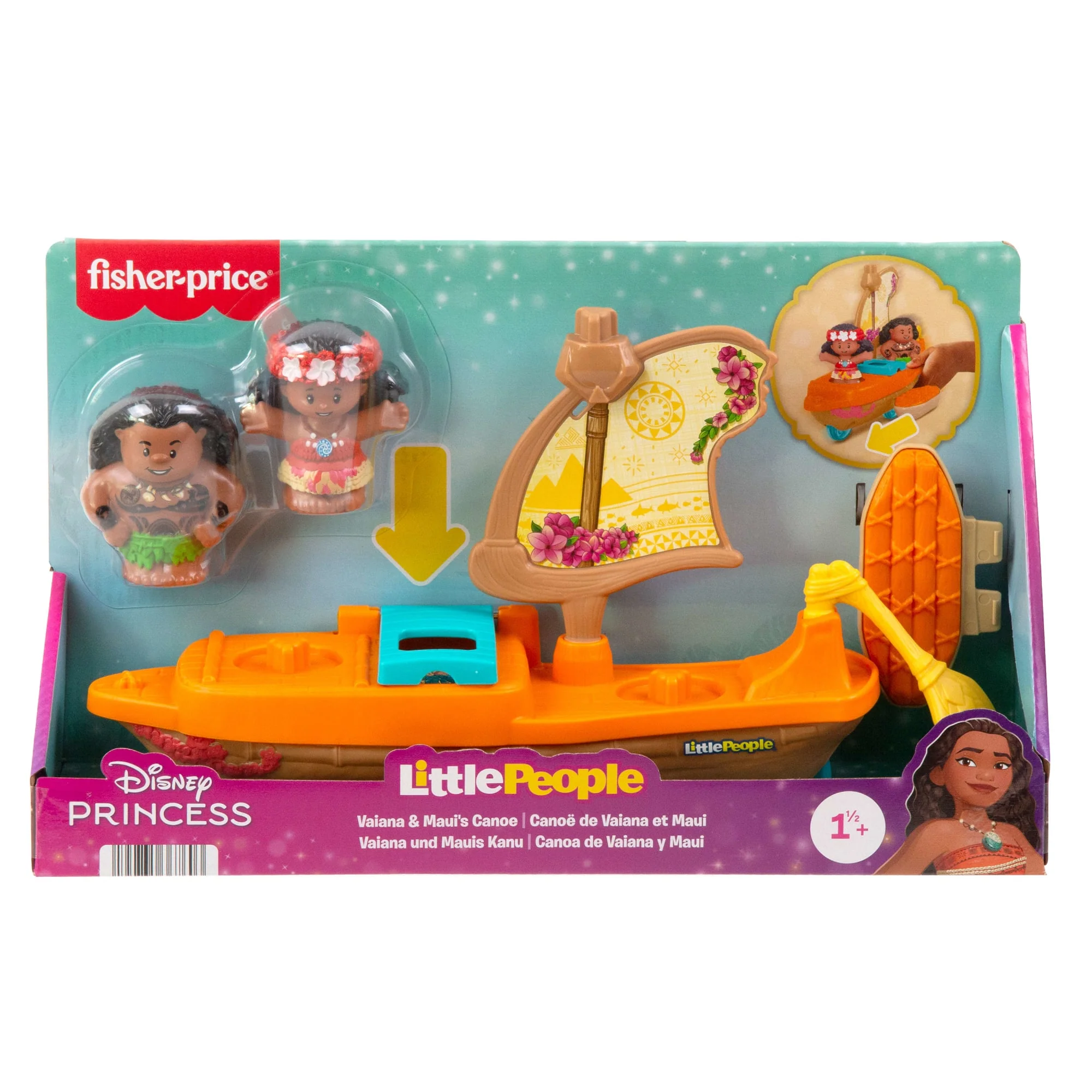 Fisher-Price Little People Disney Princess Vaiana Und Mauis Kanu Spielzeugset Für Kleinkinder - Image 6