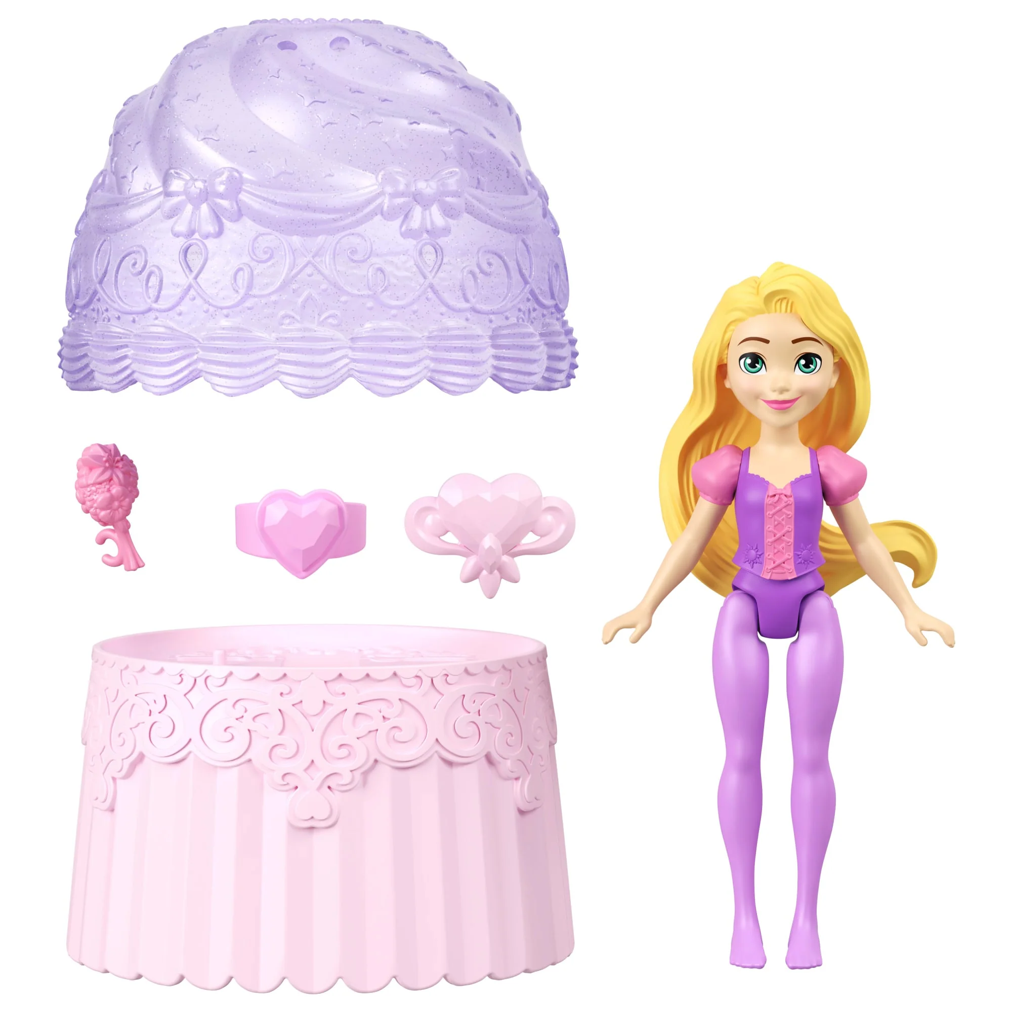 Disney Princess Valentine Cupcake Small Doll Reveal With 5 Surprises Including Heart Ring For Child (Dolls May Vary) - Image 3
