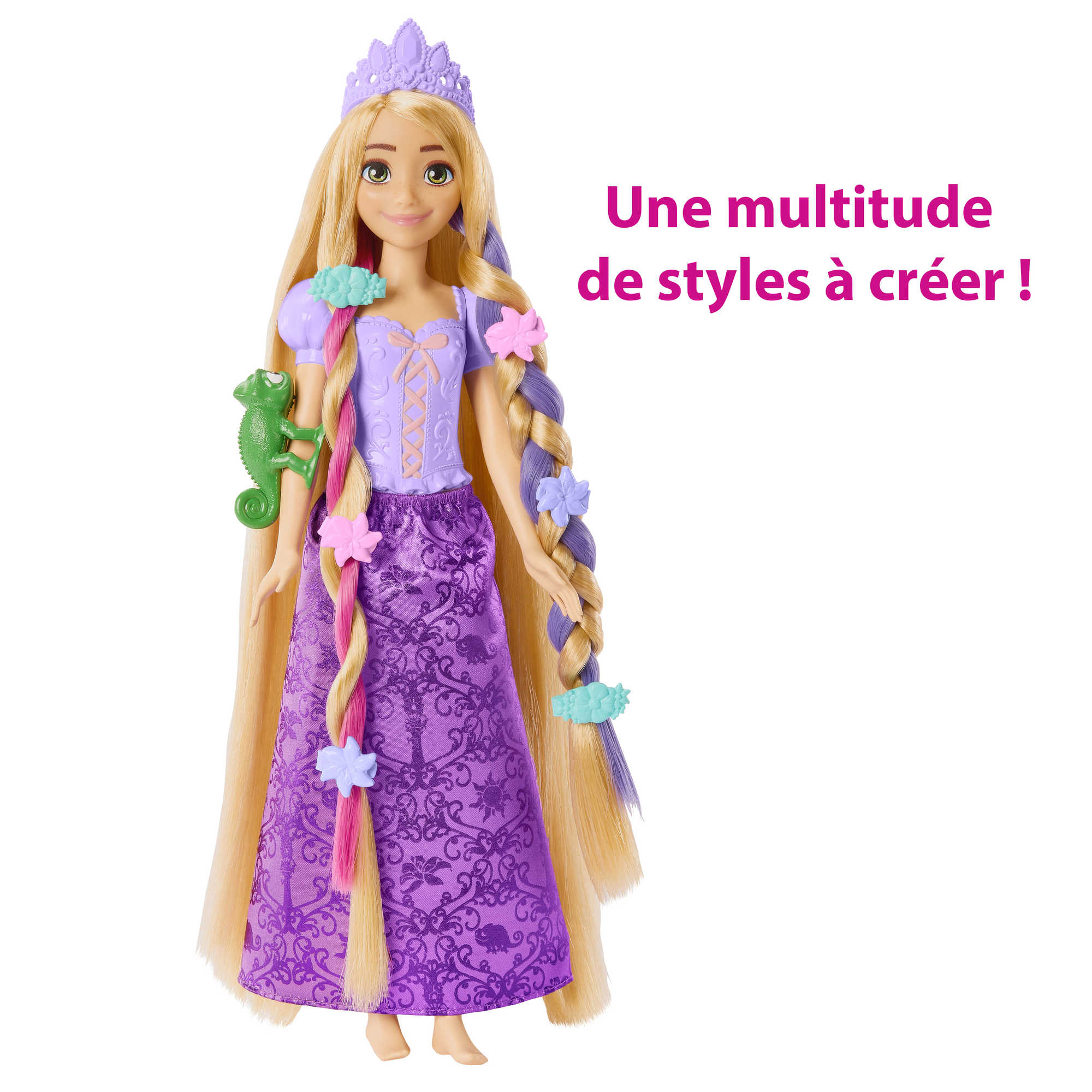 Disney Princesses - Poupée Raiponce Chevelure Fabuleuse - Figurine - 3 Ans Et + - Image 6